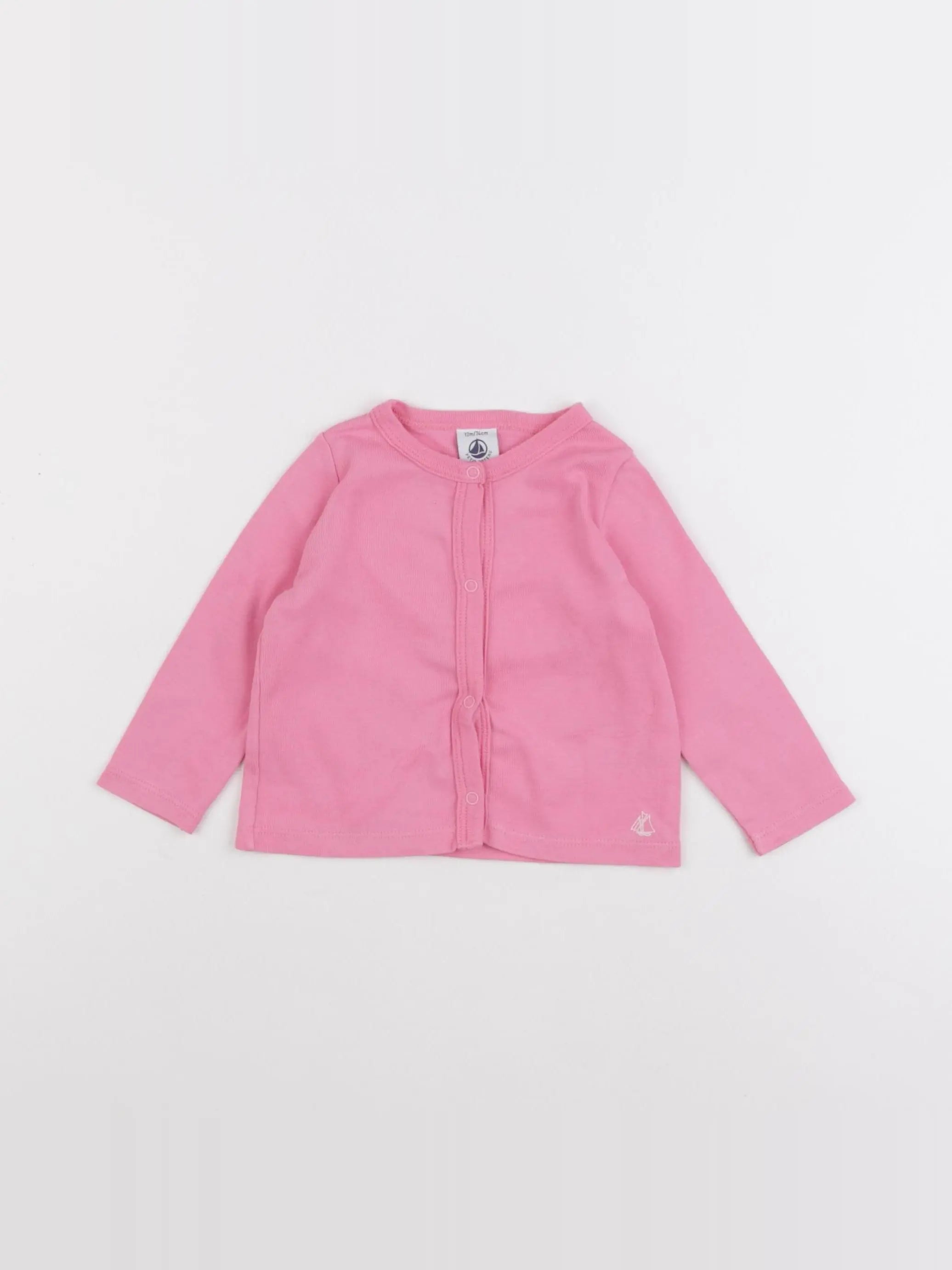 Petit Bateau - tee-shirt rose - 12 mois