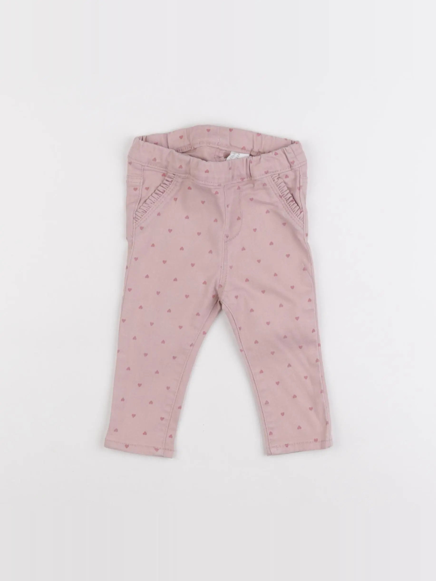 H&M - jegging rose - 4/6 mois