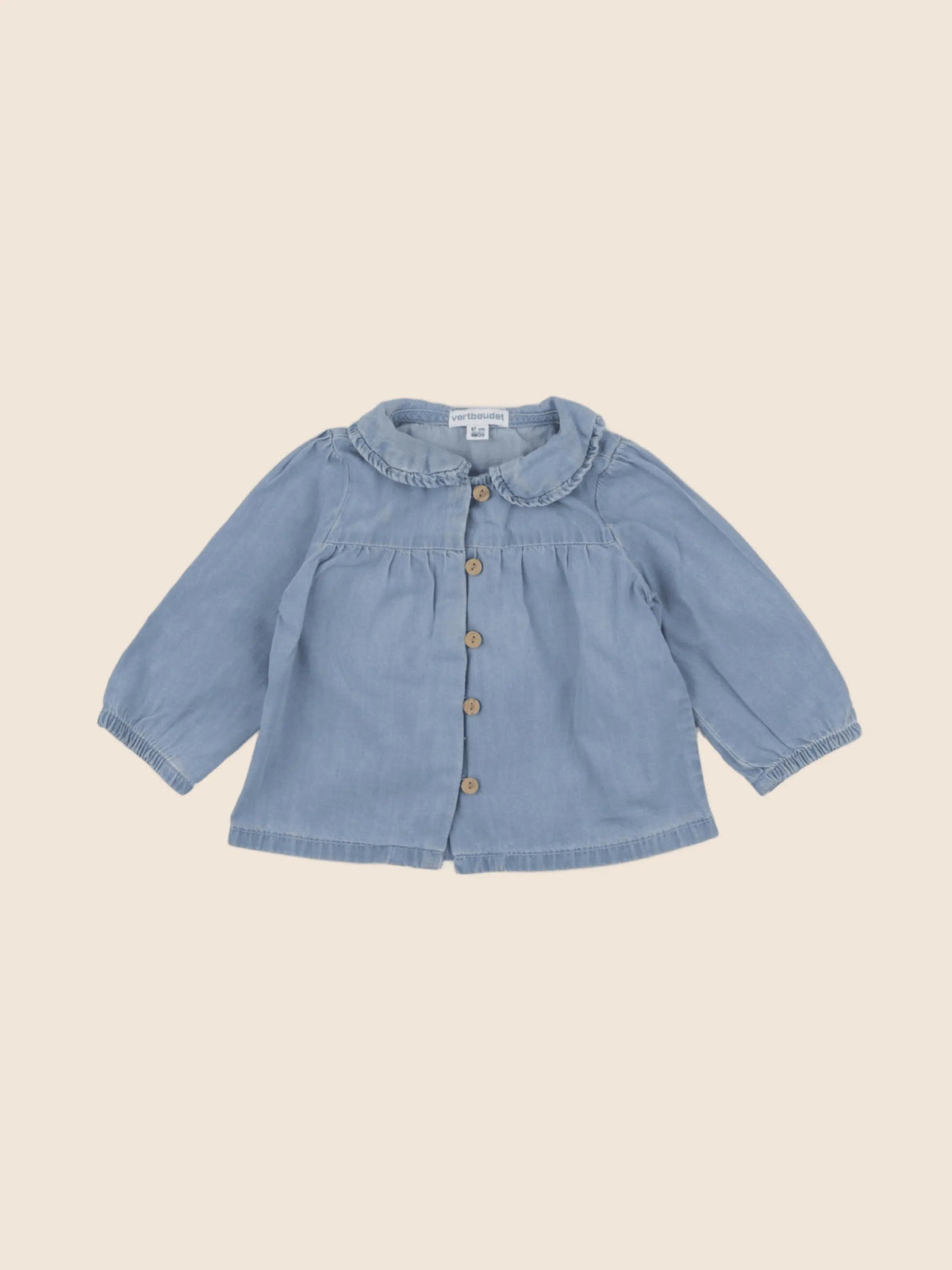 Vertbaudet - blouse bleu - 6 mois