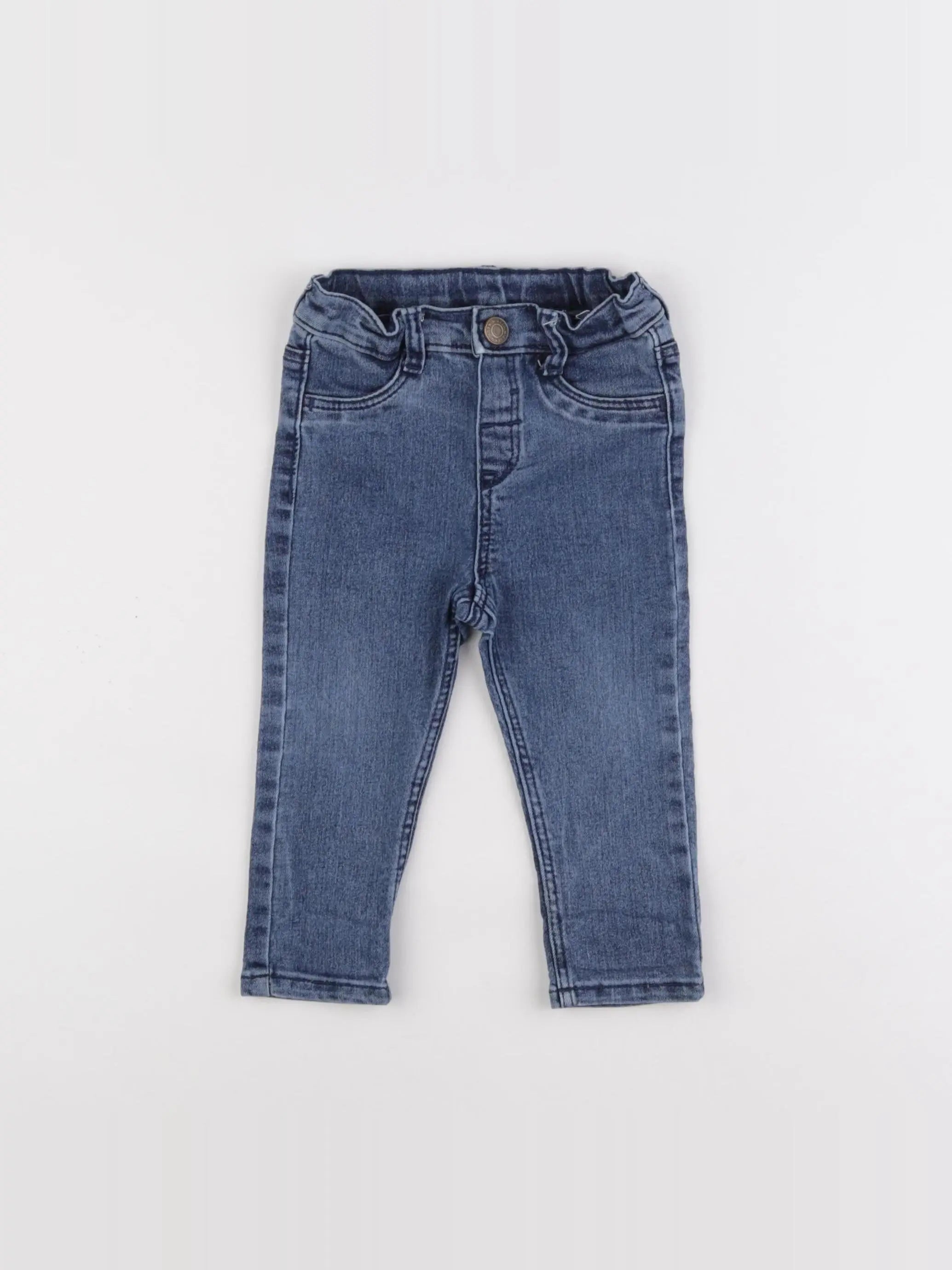 H&M - jegging bleu - 9/12 mois