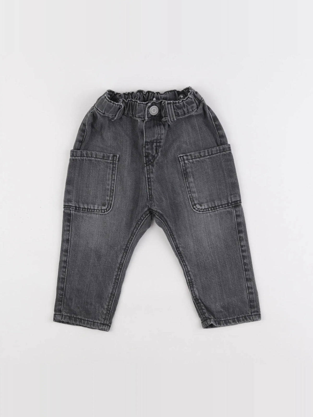 H&M - jean gris - 9/12 mois