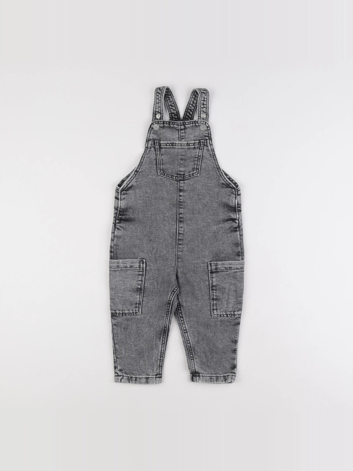 H&M - salopette gris - 12/18 mois
