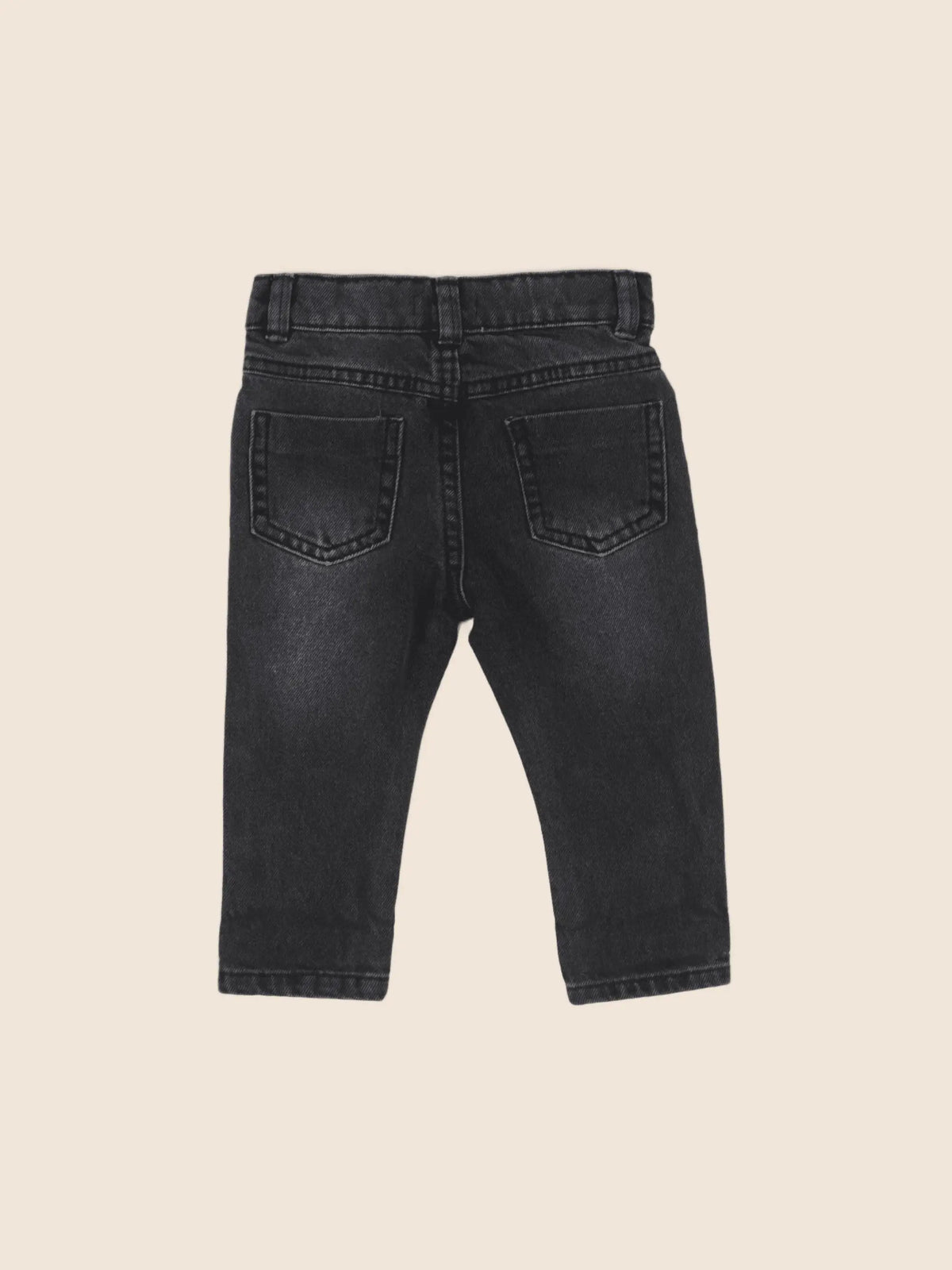 Vertbaudet - jean beige, noir - 9 mois