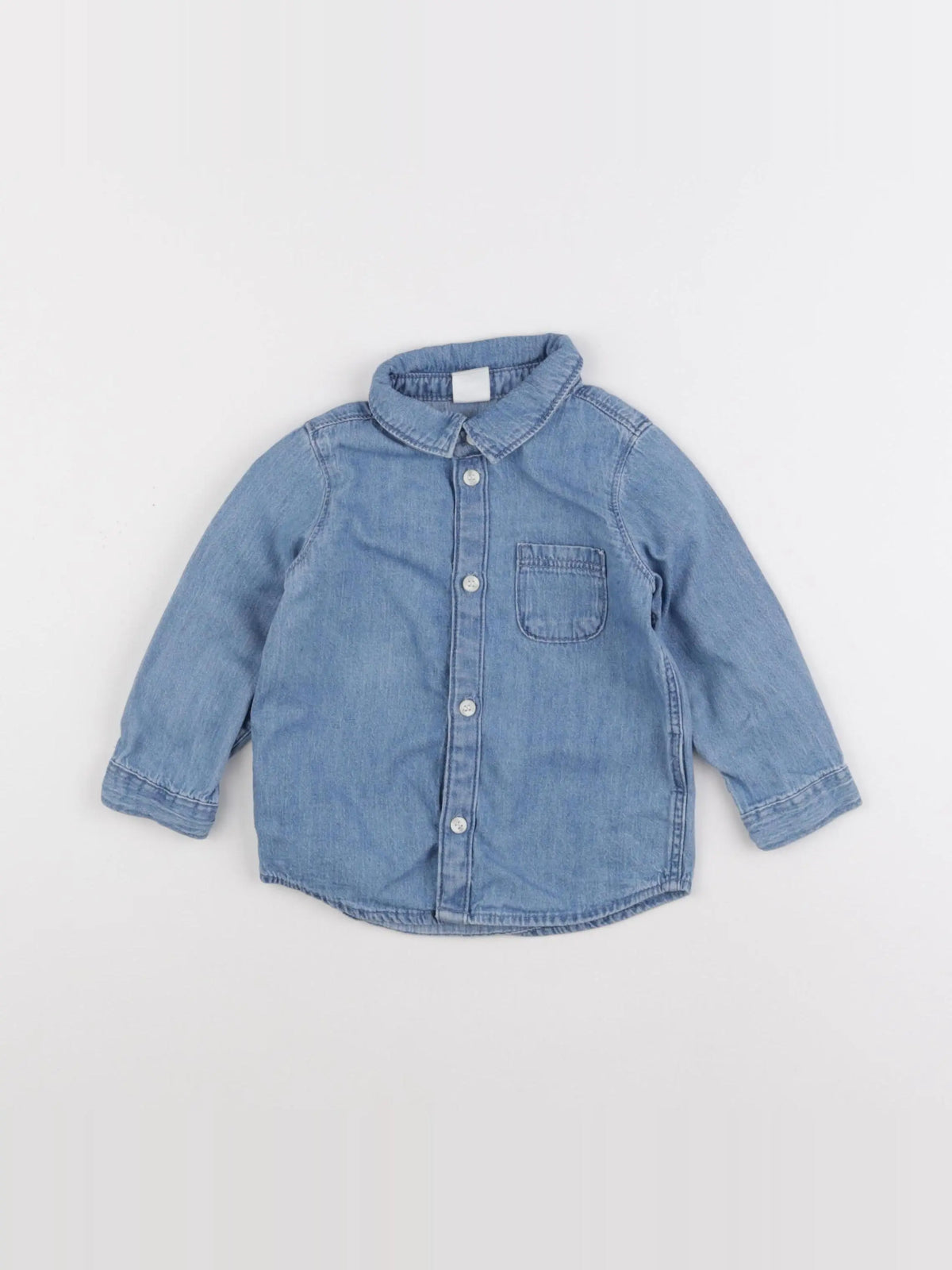 H&M - chemise bleu - 9/12 mois