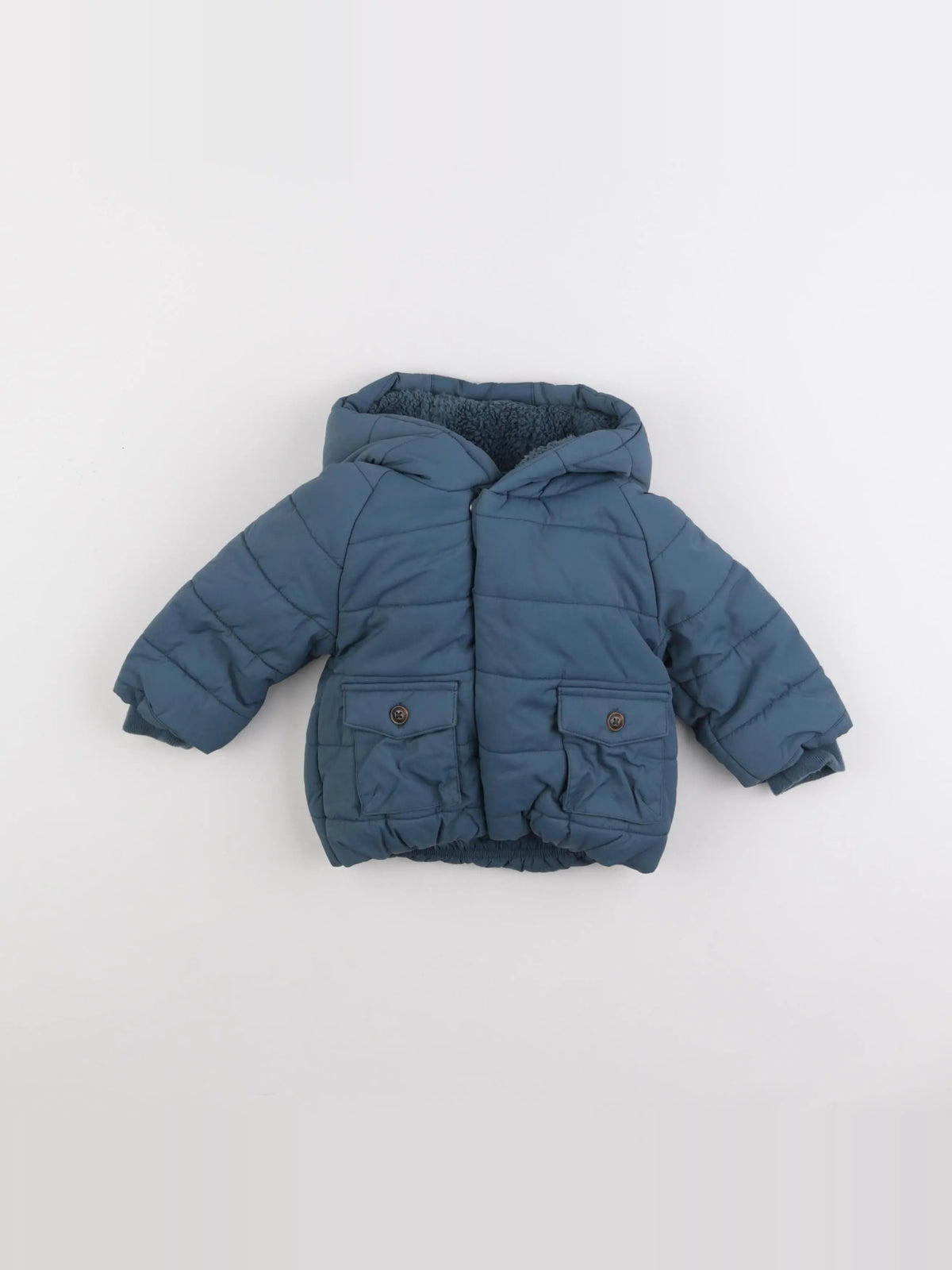 Vertbaudet - doudoune bleu - 12 mois