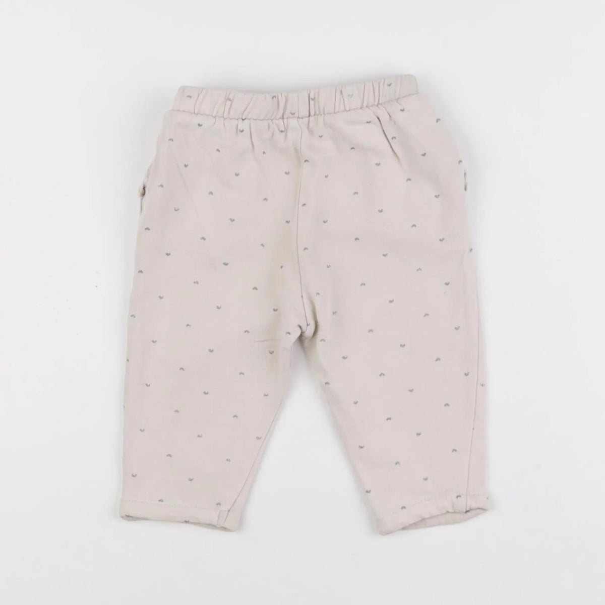 Vertbaudet - pantalon beige, argent - 12 mois