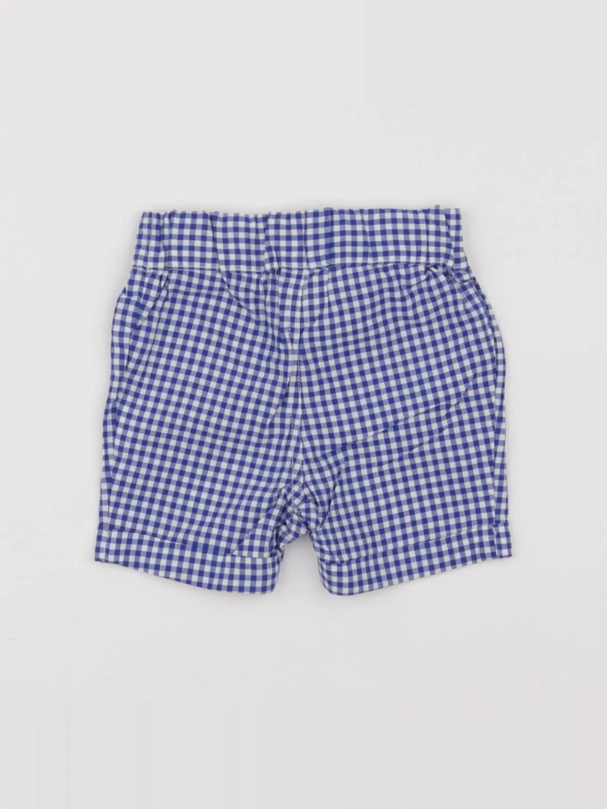 Petit Bateau - short bleu, blanc - 6 mois