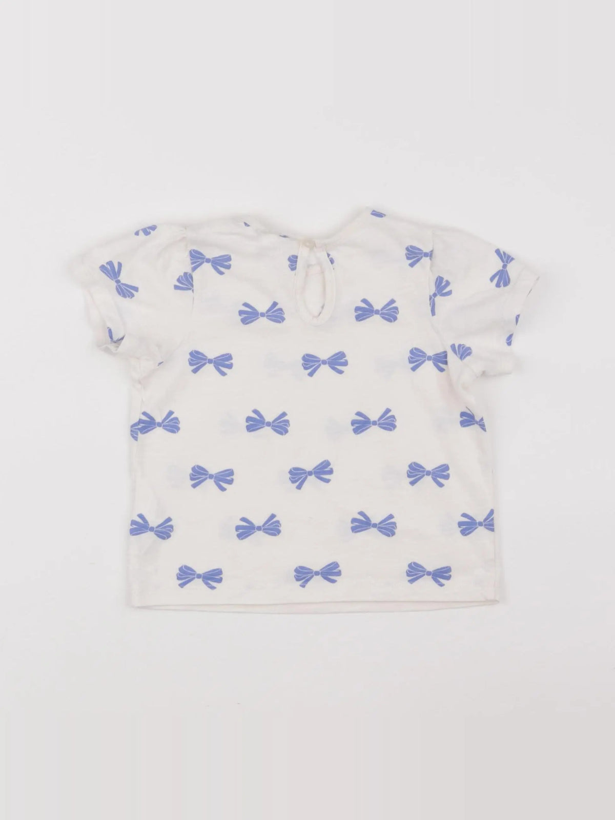 H&M - tee-shirt beige, bleu - 6/9 mois