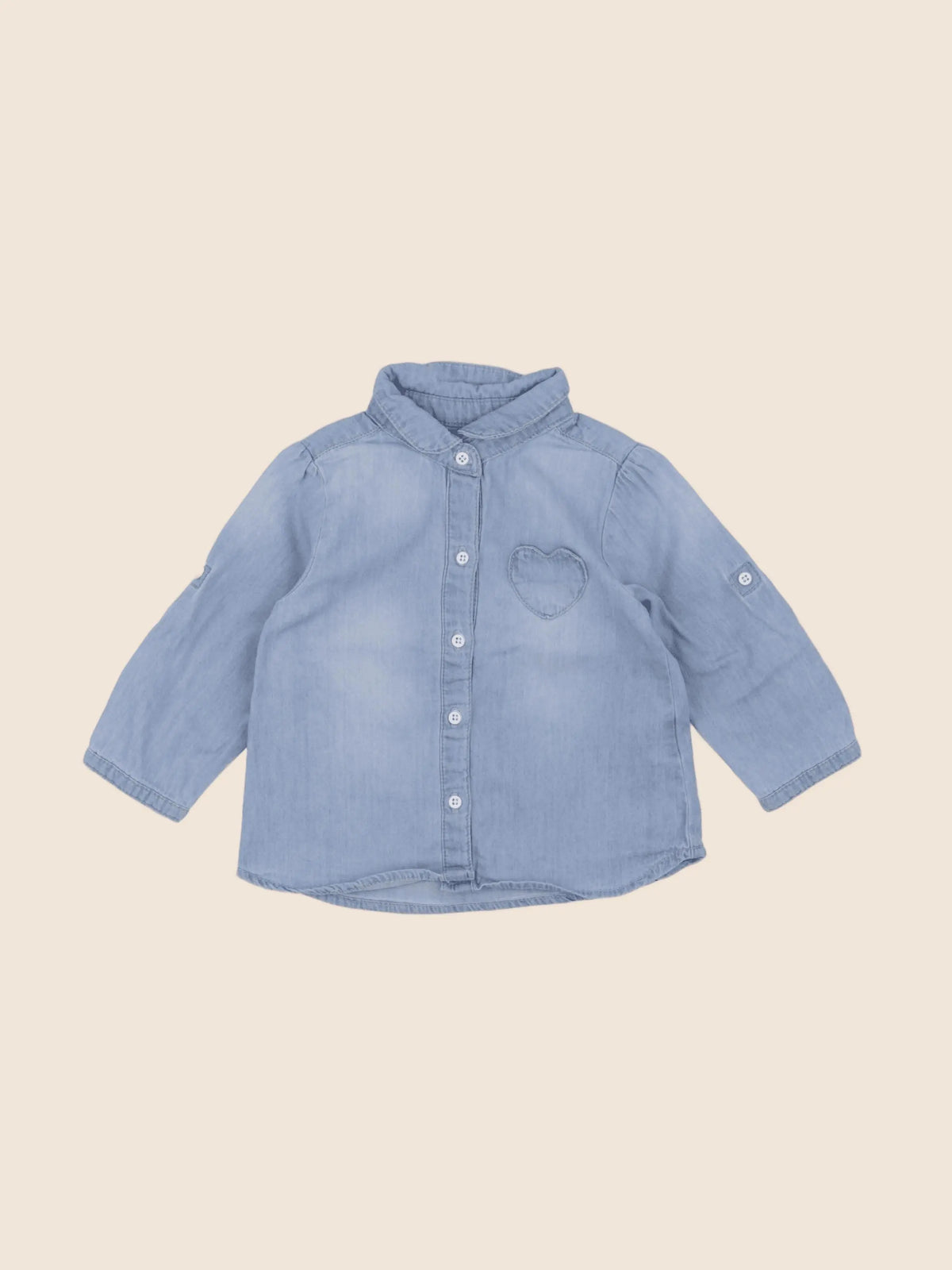 Vertbaudet - blouse bleu - 9 mois