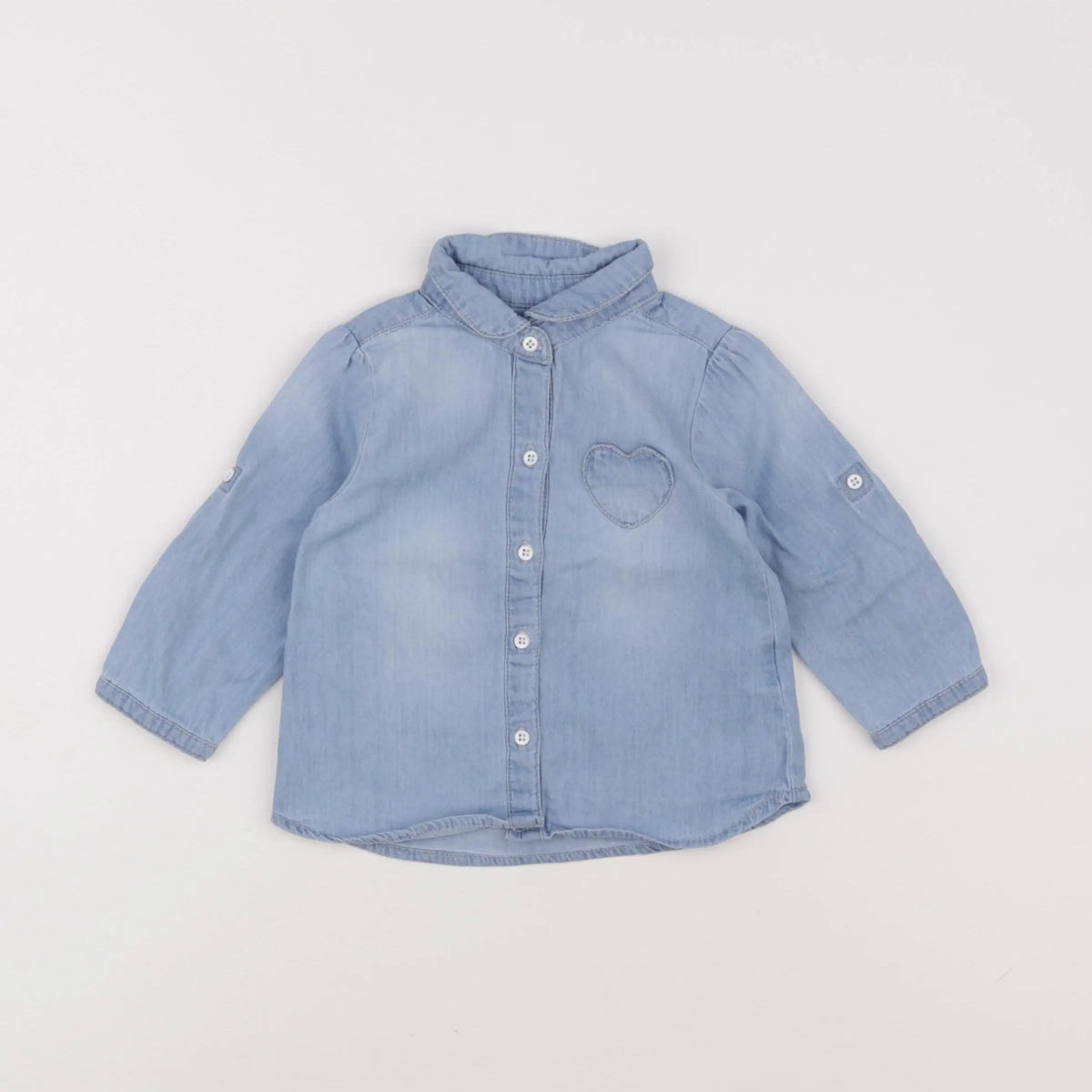 Vertbaudet - blouse bleu - 9 mois
