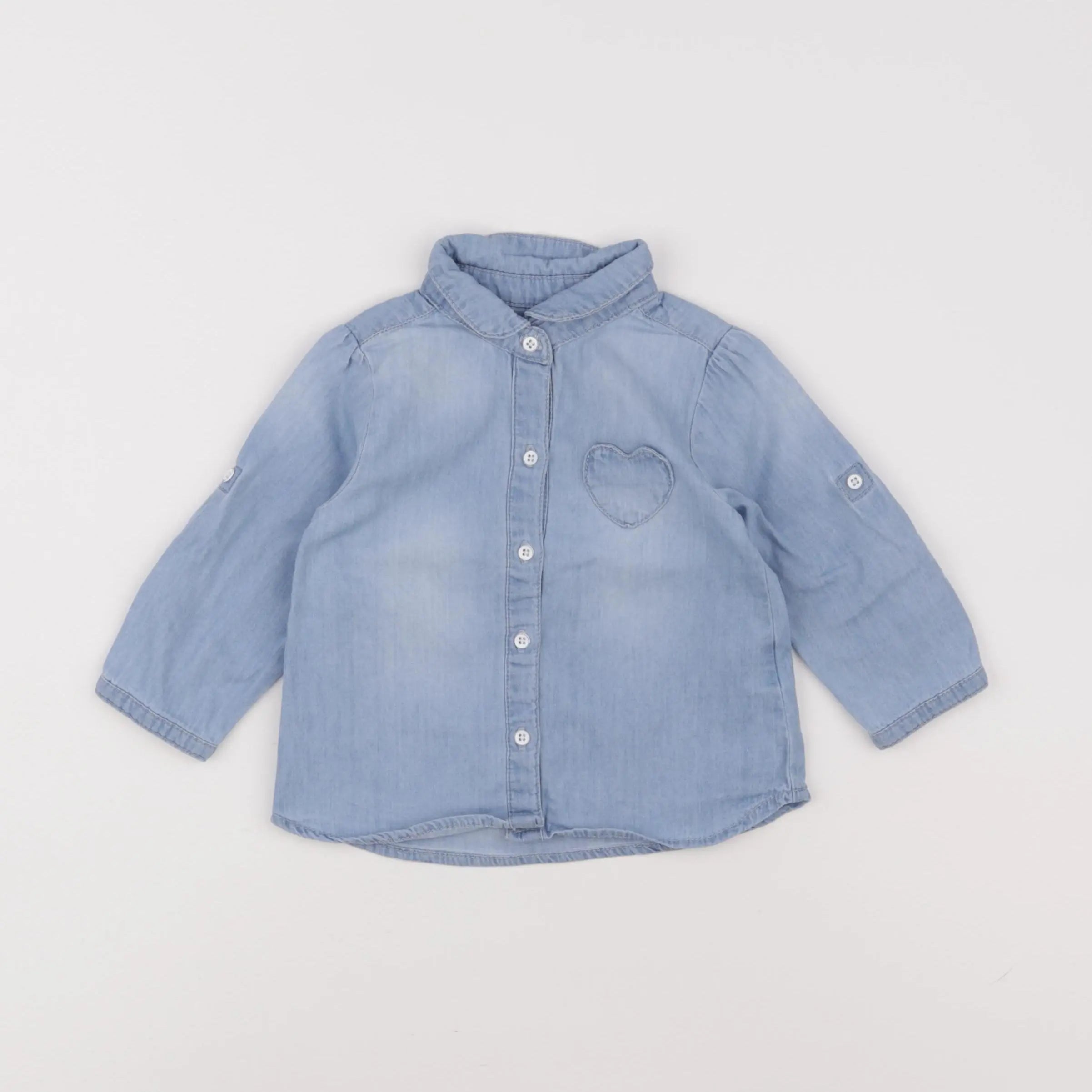 Vertbaudet - blouse bleu - 9 mois