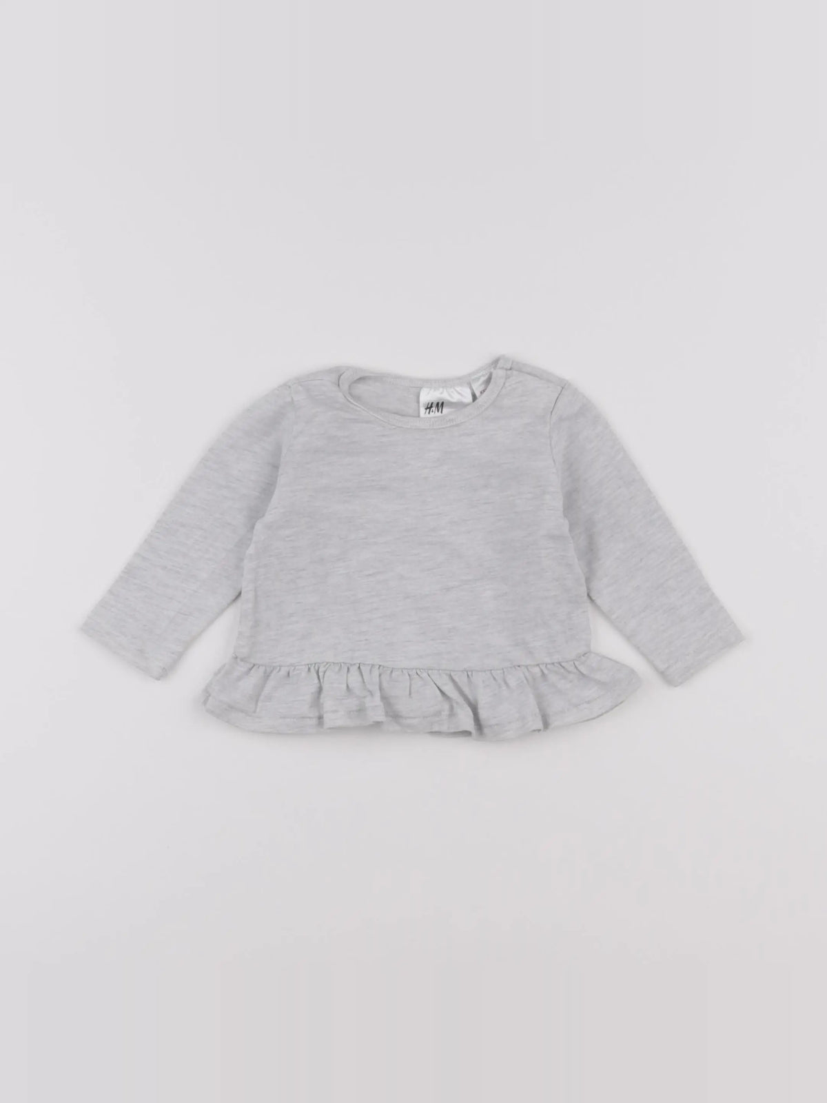 H&M - tee-shirt gris - 1/2 mois