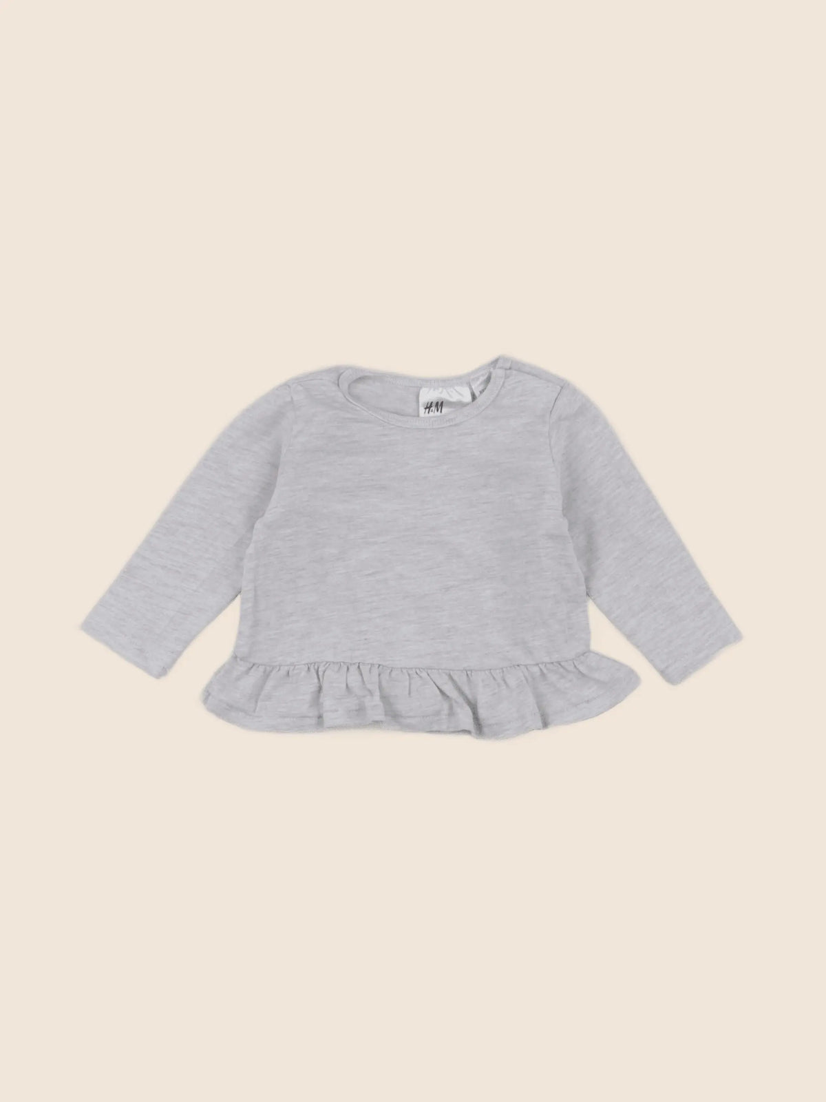 H&M - tee-shirt gris - 1/2 mois