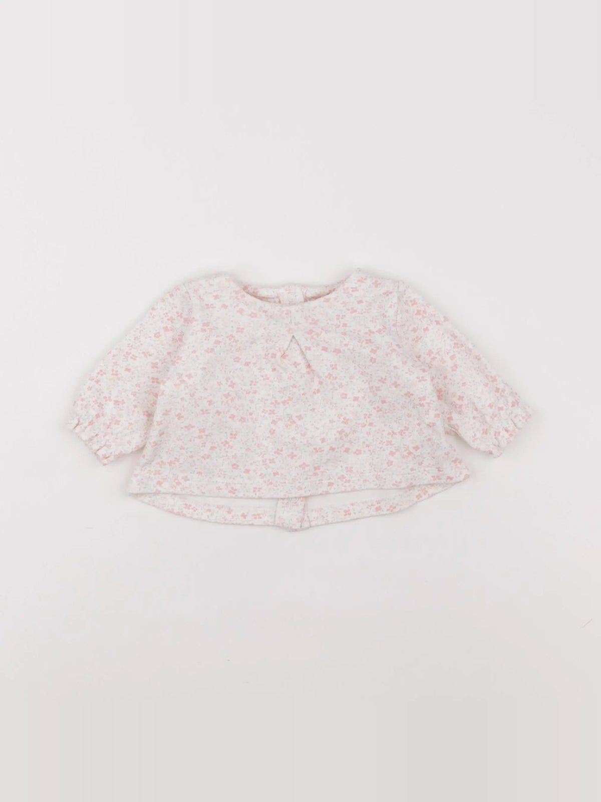 Natalys - tee-shirt blanc, rose - 1 mois