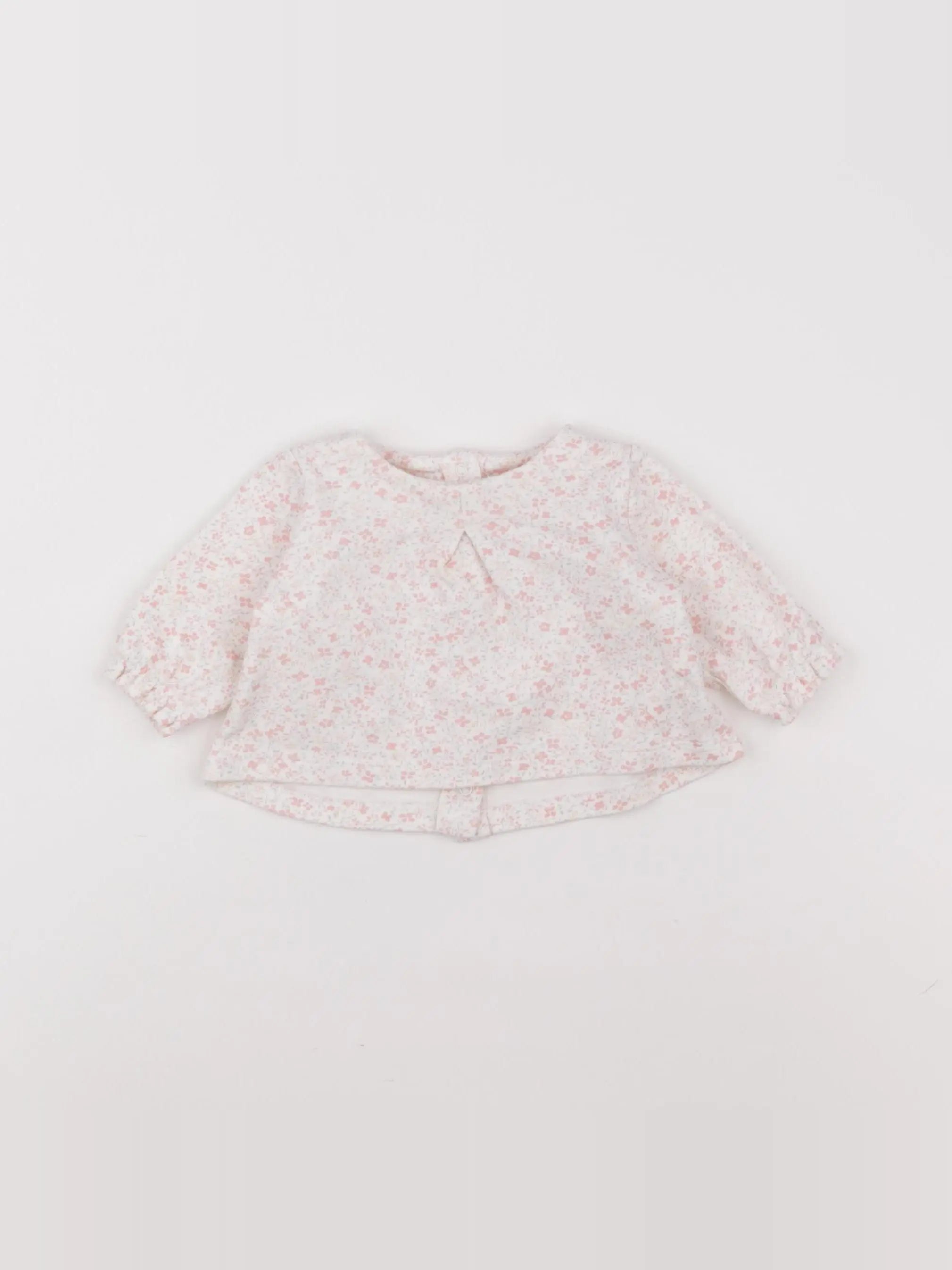 Natalys - tee-shirt blanc, rose - 1 mois