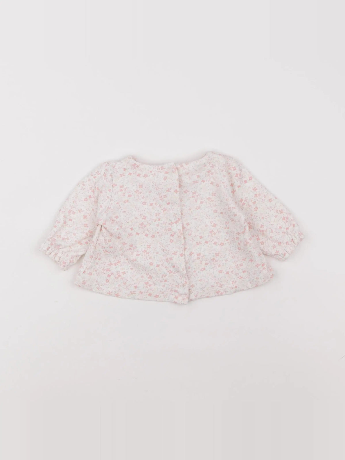 Natalys - tee-shirt blanc, rose - 1 mois