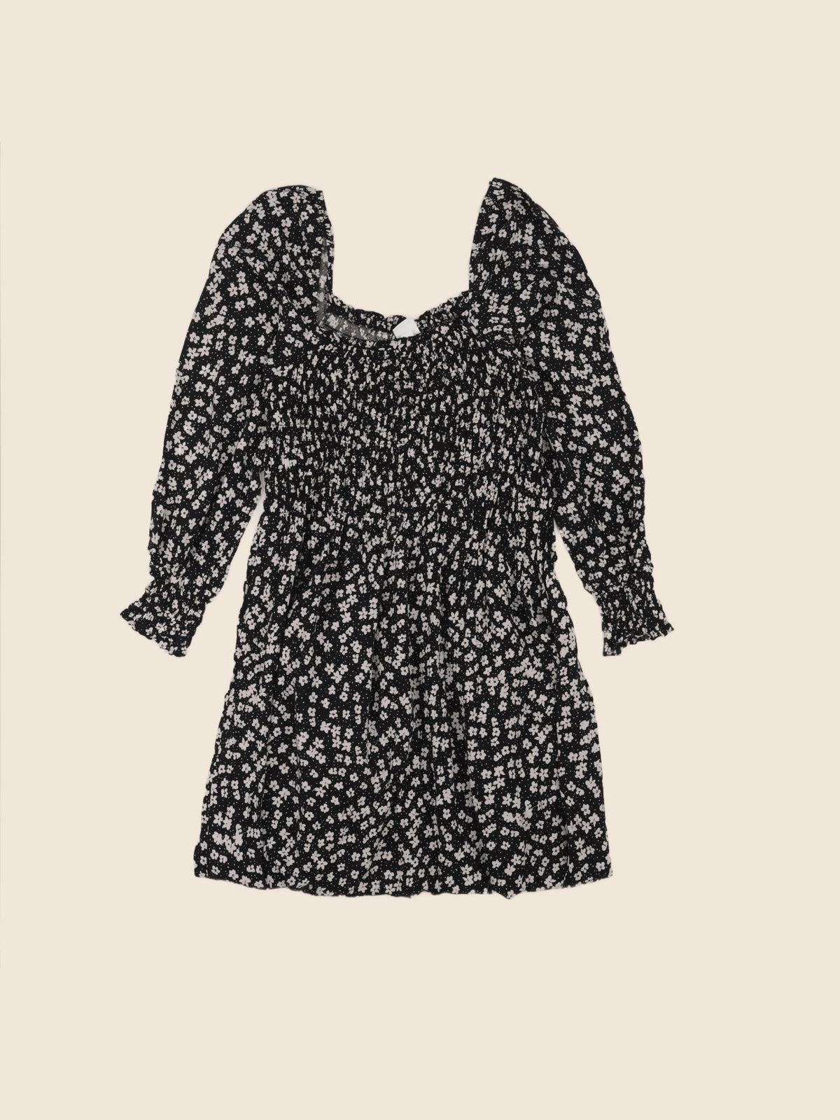 H&M - robe grossesse noir, beige - s