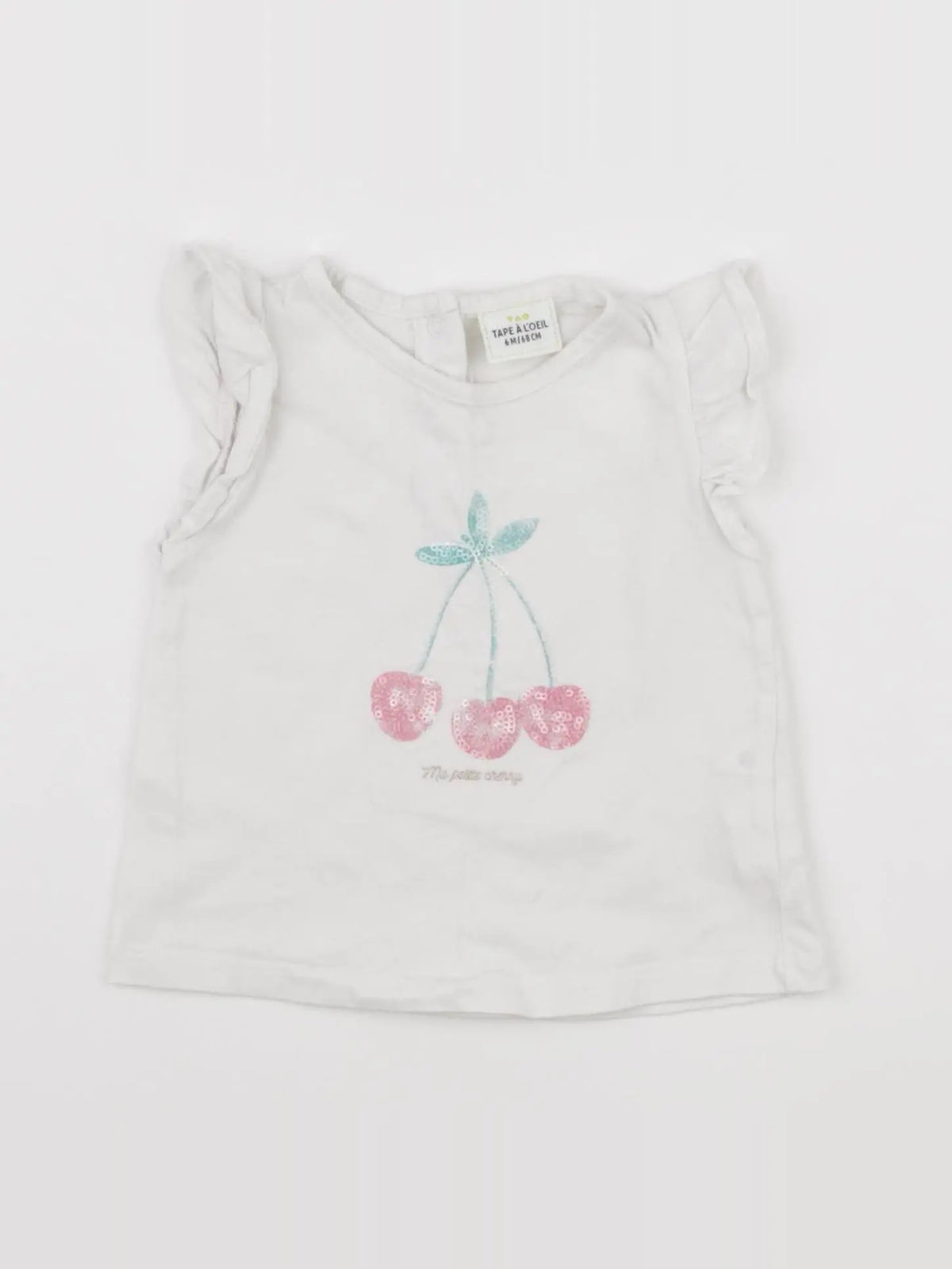 Tape à l'oeil - tee-shirt blanc - 6 mois