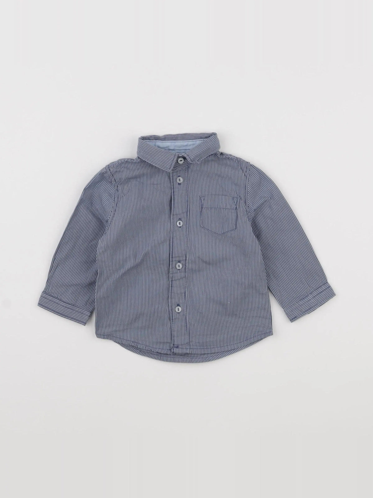 Vertbaudet - chemise bleu - 6 mois