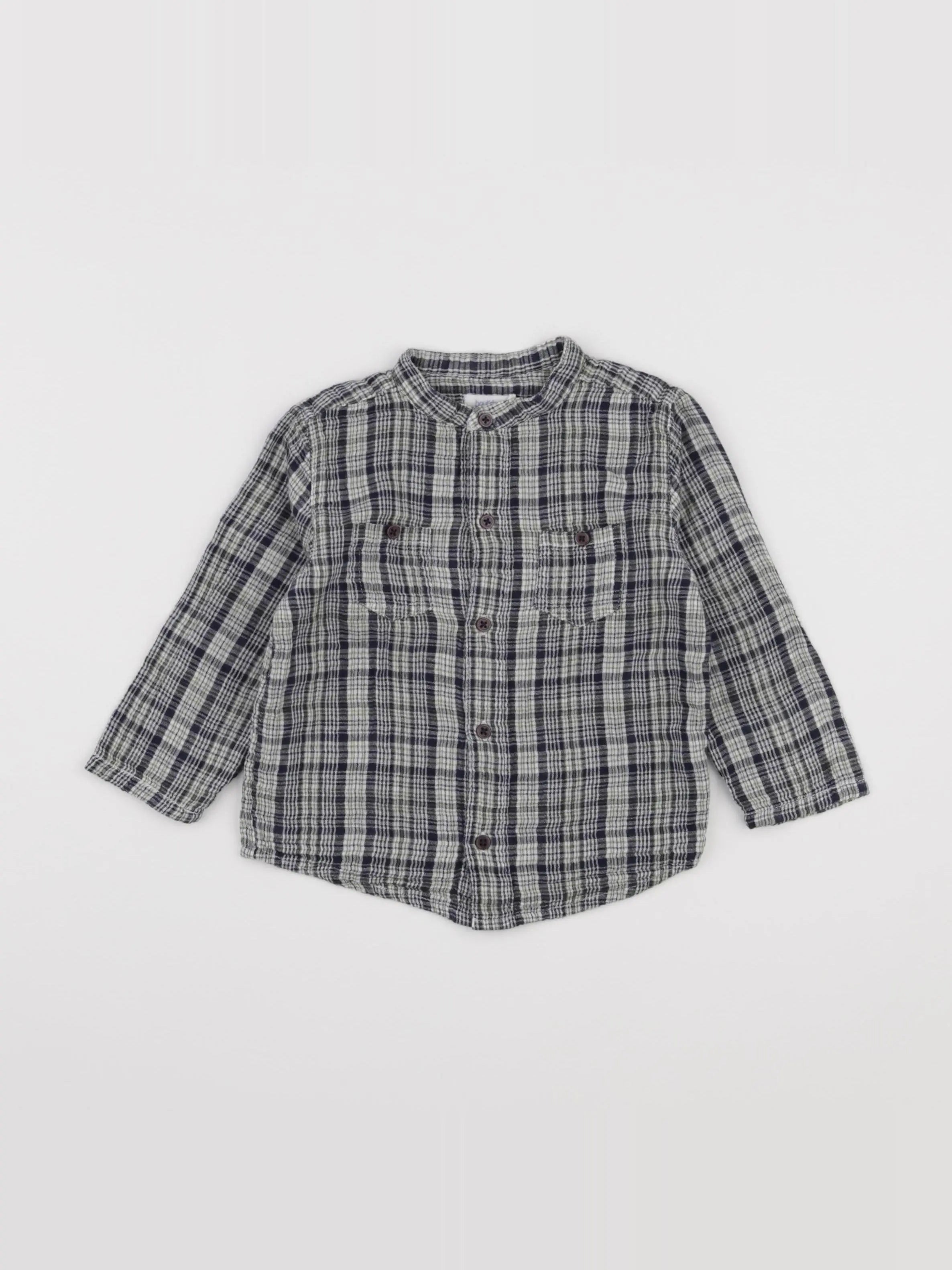 Boutchou - chemise bleu - 18 mois