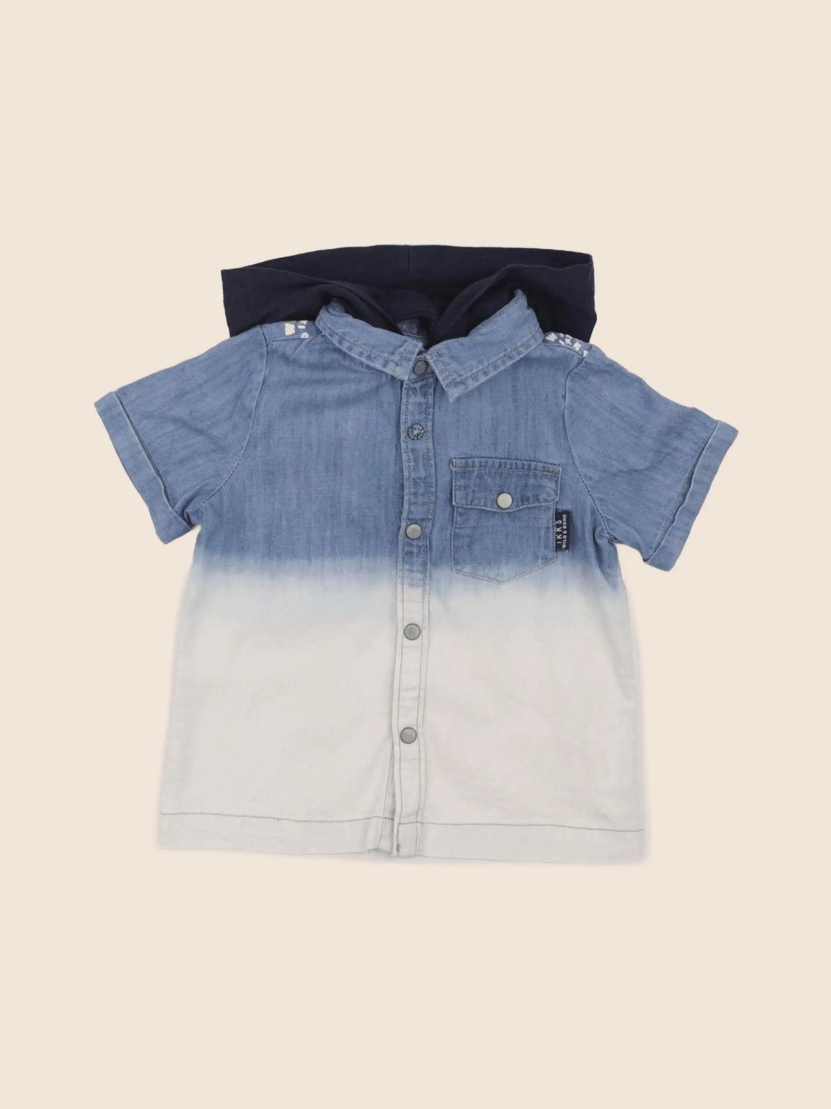 IKKS - chemise bleu - 12 mois