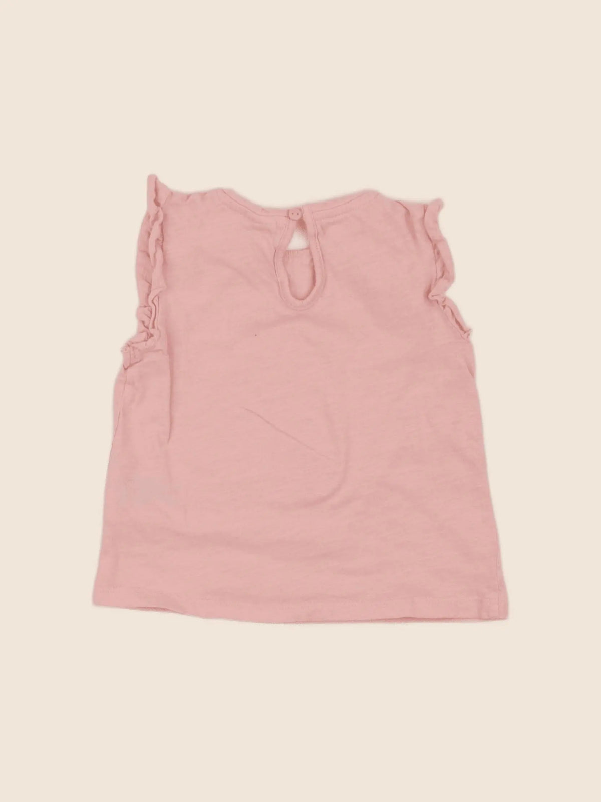H&M - tee-shirt rose - 6/9 mois