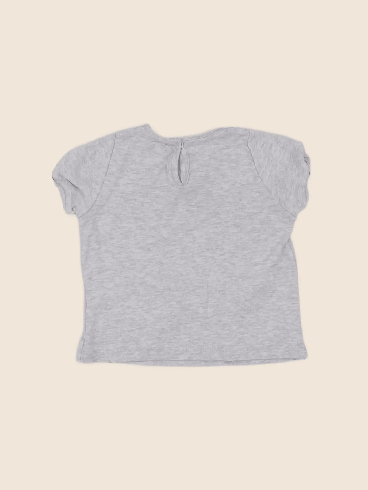 Petit Bateau - tee-shirt gris - 12 mois