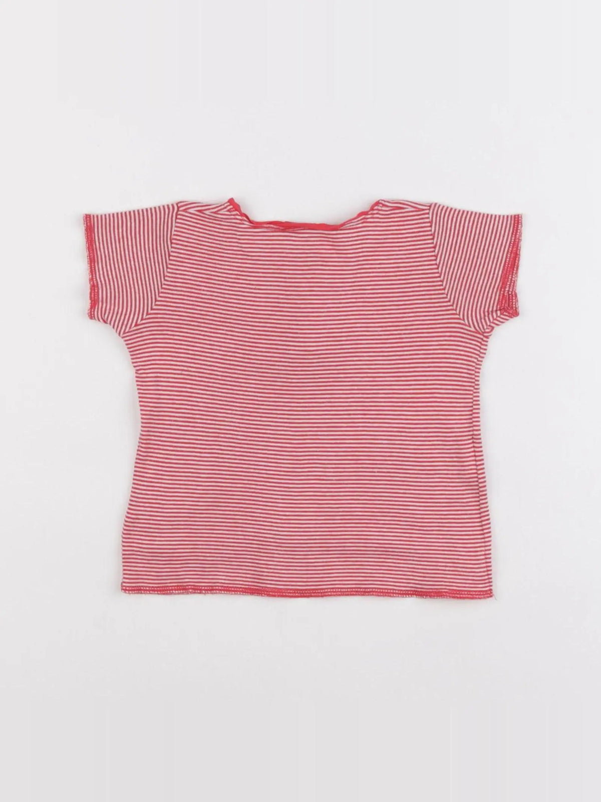 Petit Bateau - tee-shirt rouge - 12 mois