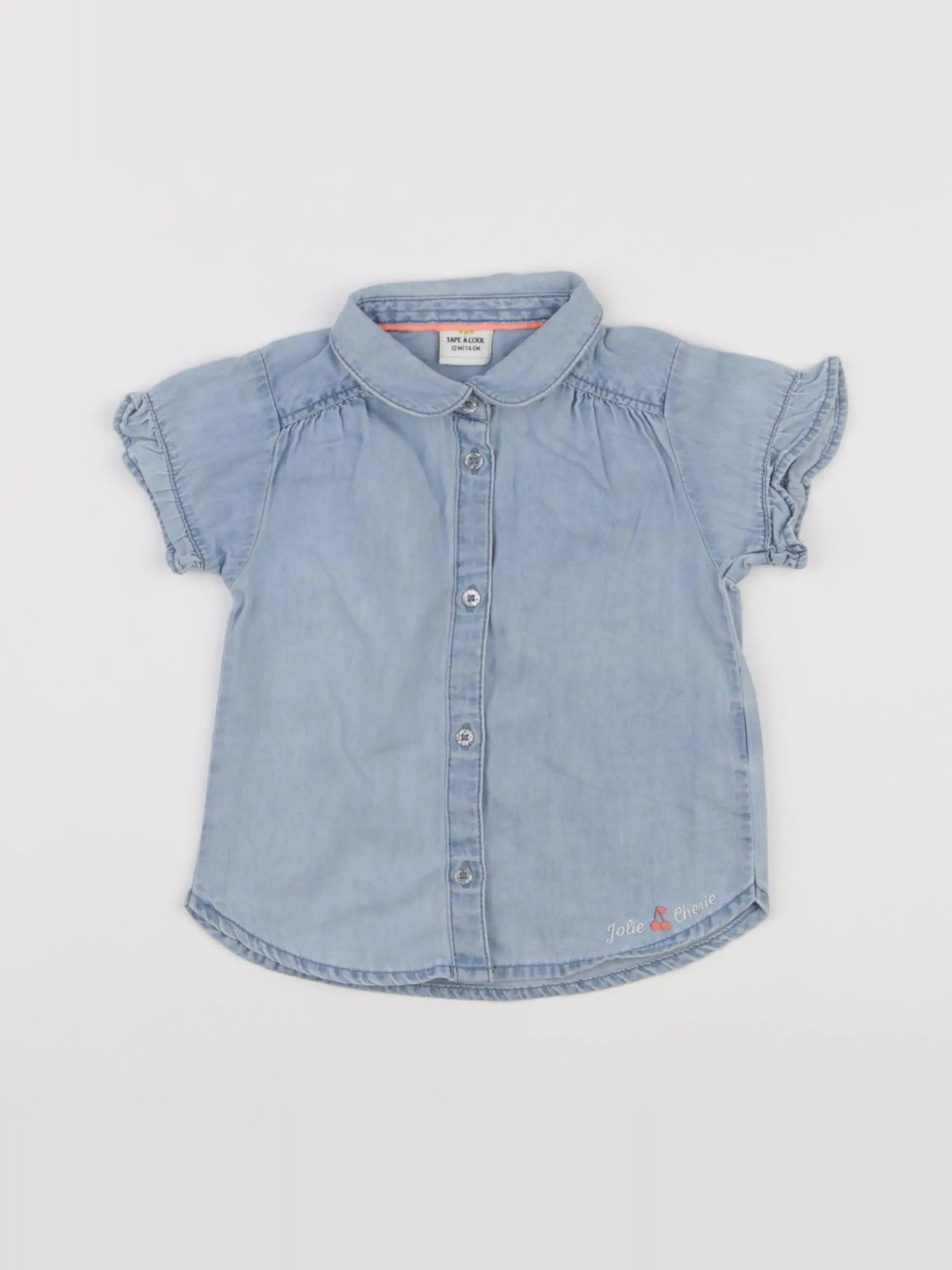 Tape à l'oeil - blouse bleu - 12 mois