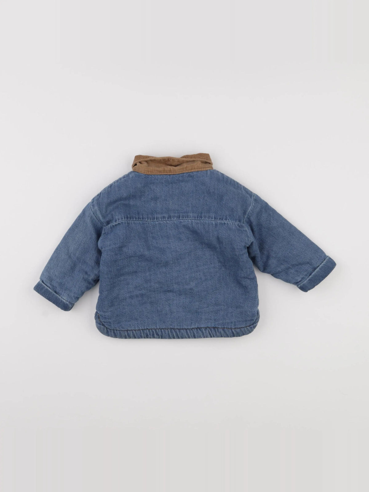 Vertbaudet - veste doublé bleu - 9 mois