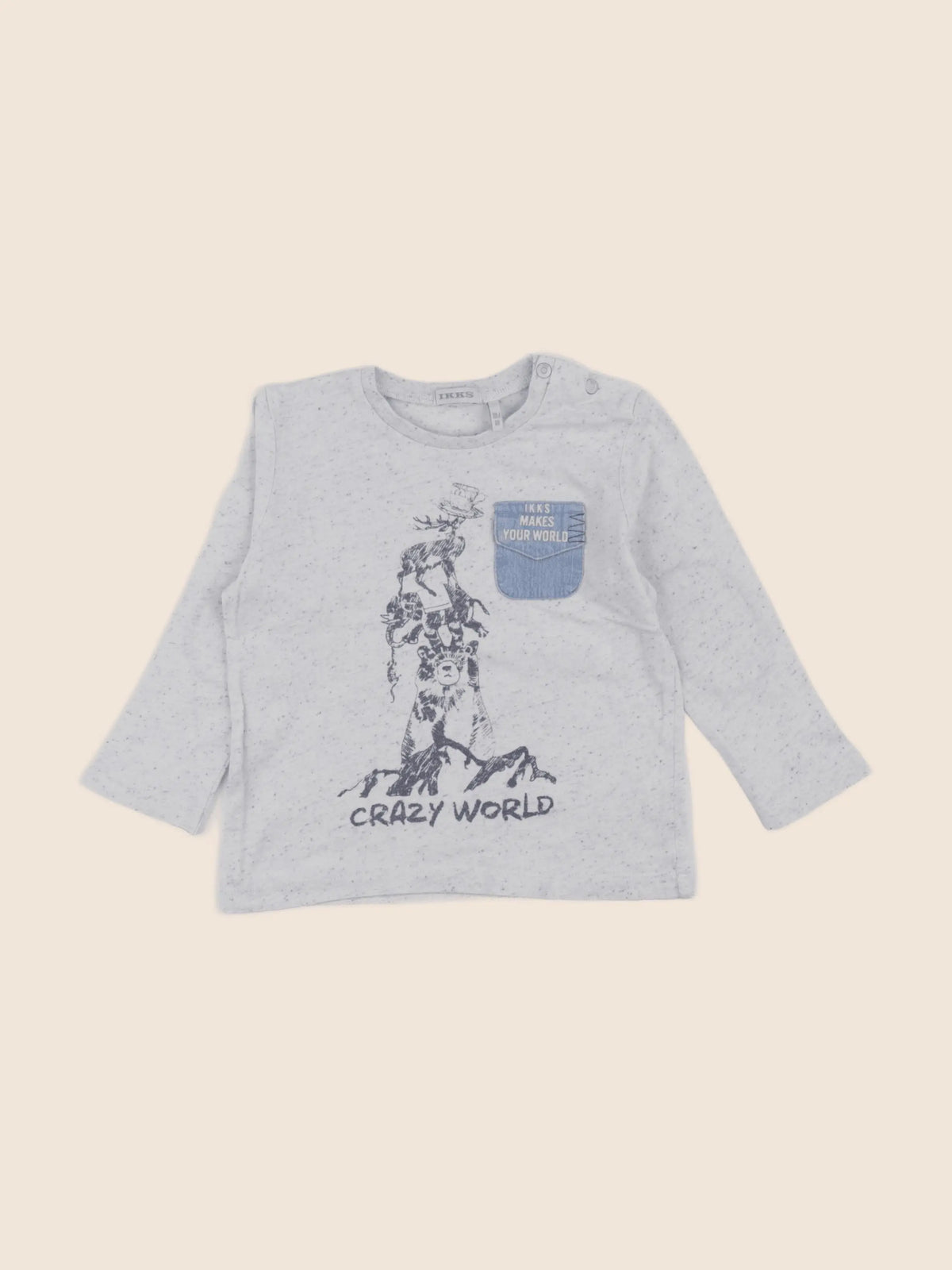 IKKS - tee-shirt bleu - 18 mois