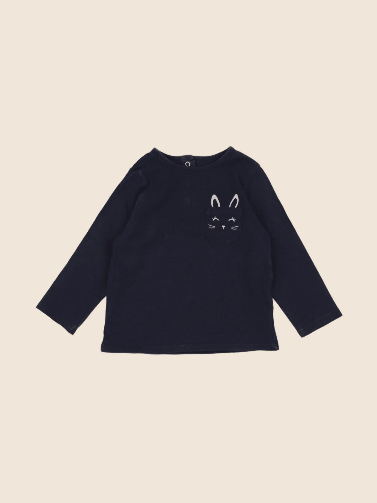 Vertbaudet - tee-shirt bleu - 12 mois
