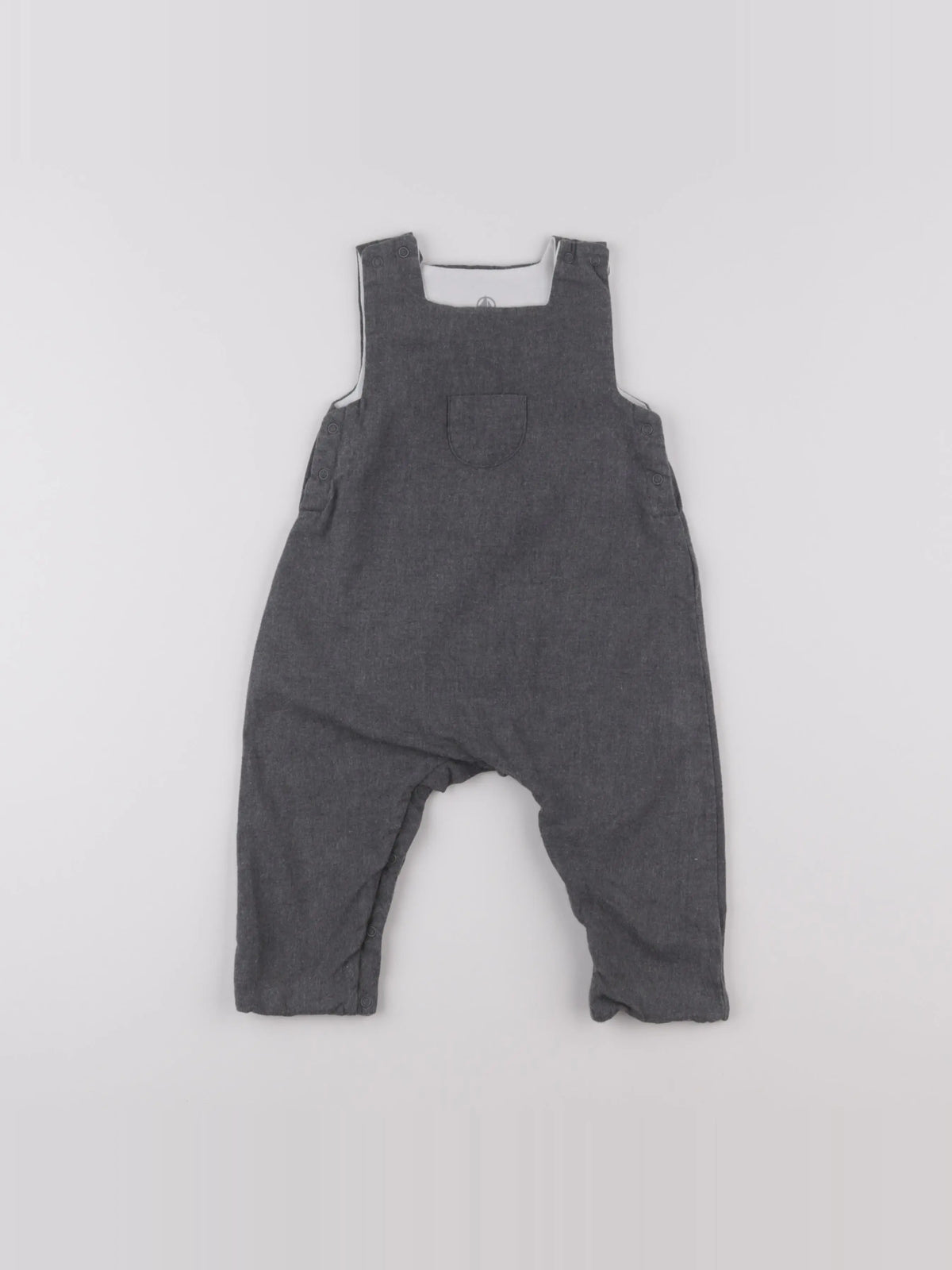 Petit Bateau - salopette gris - 6 mois