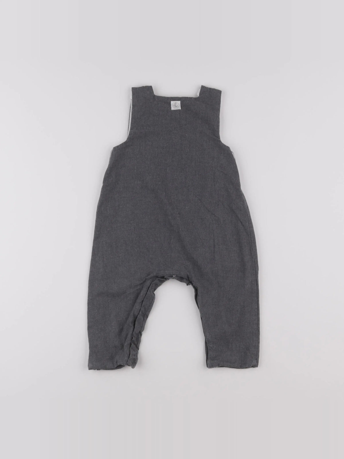 Petit Bateau - salopette gris - 6 mois