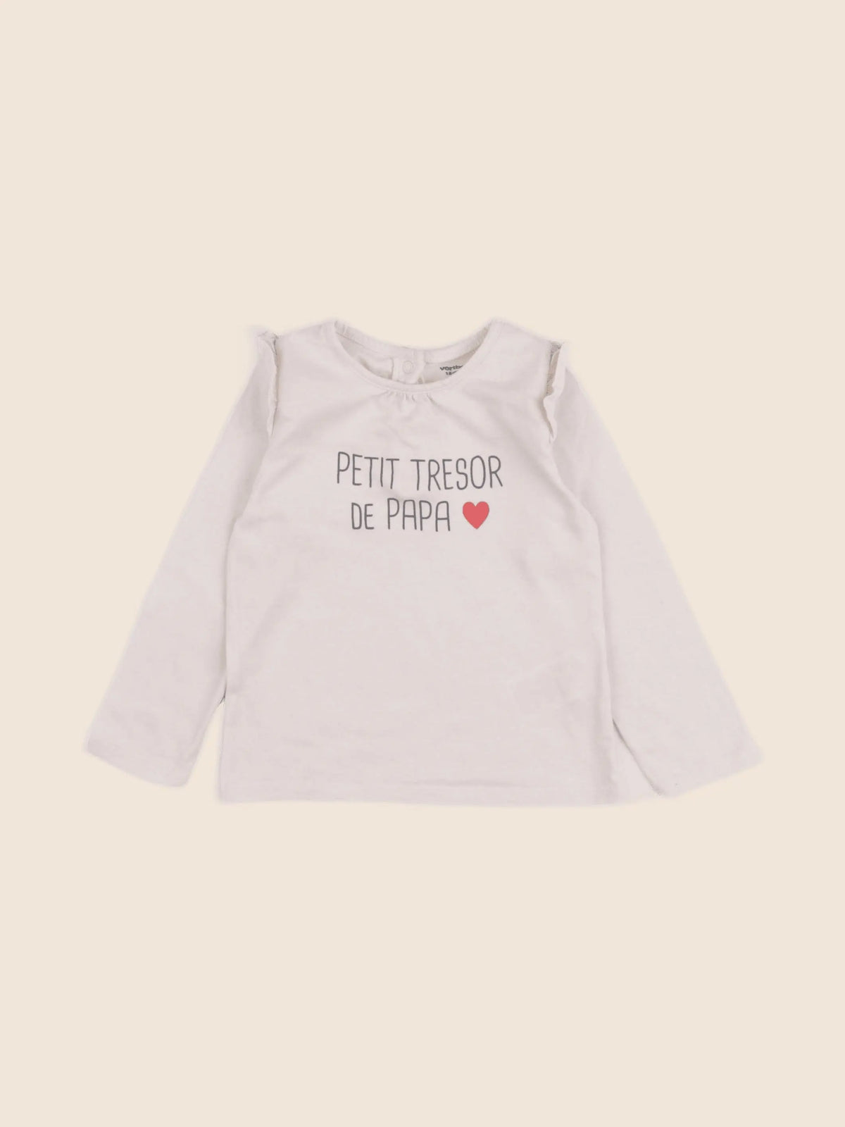 Vertbaudet - tee-shirt beige - 18 mois