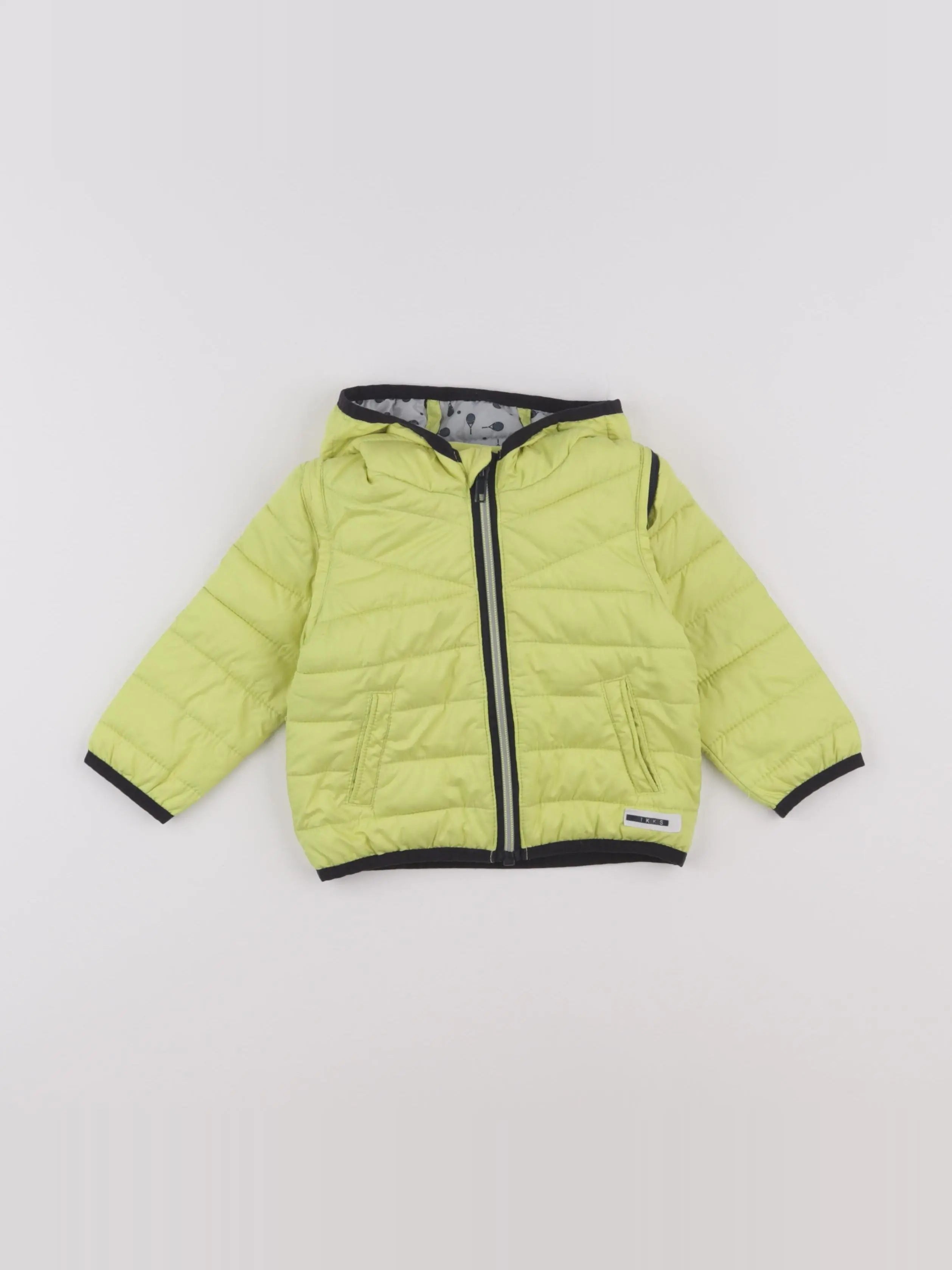 IKKS - doudoune jaune fluo - 12 mois
