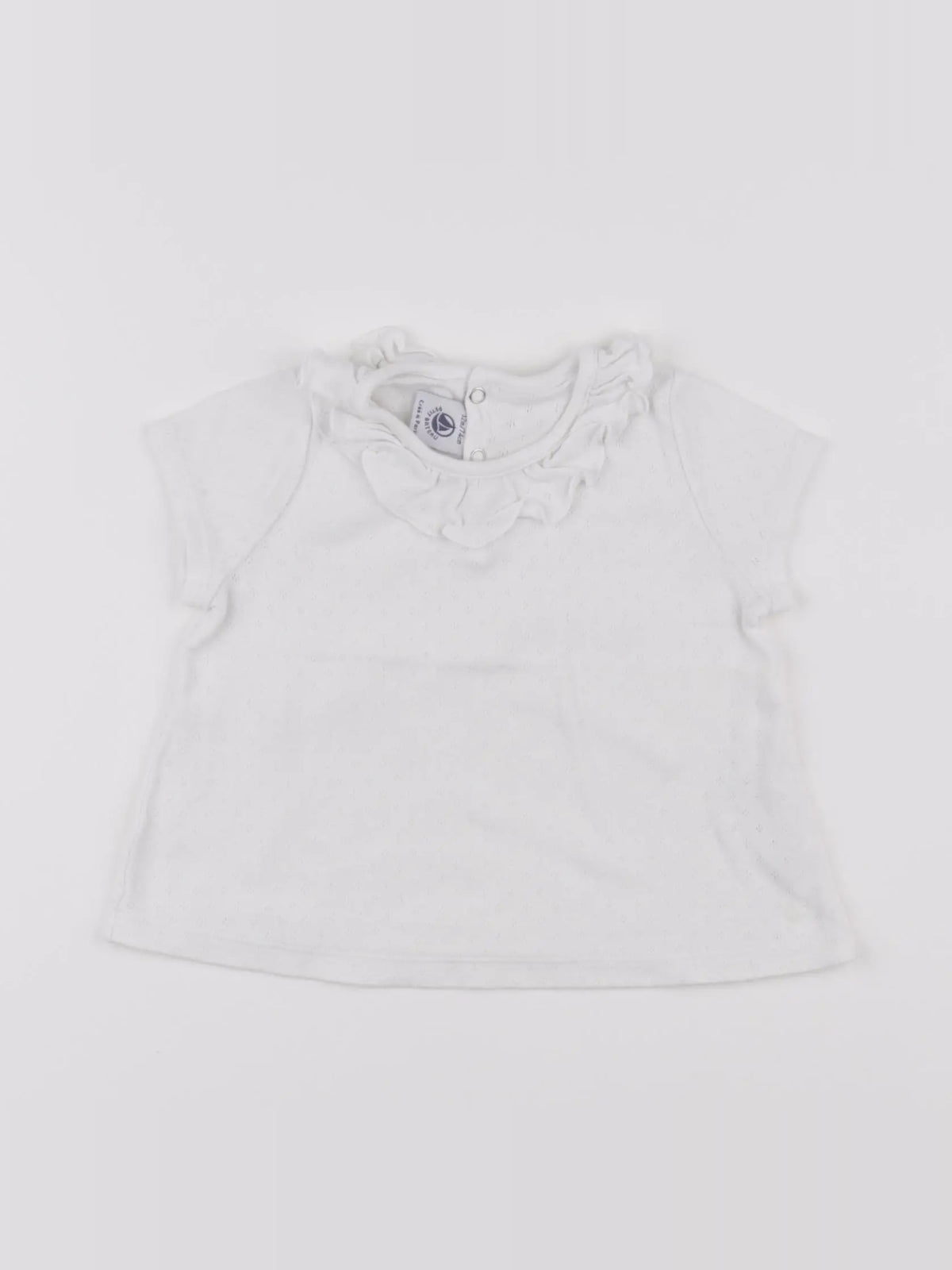 Petit Bateau - tee-shirt blanc - 12 mois