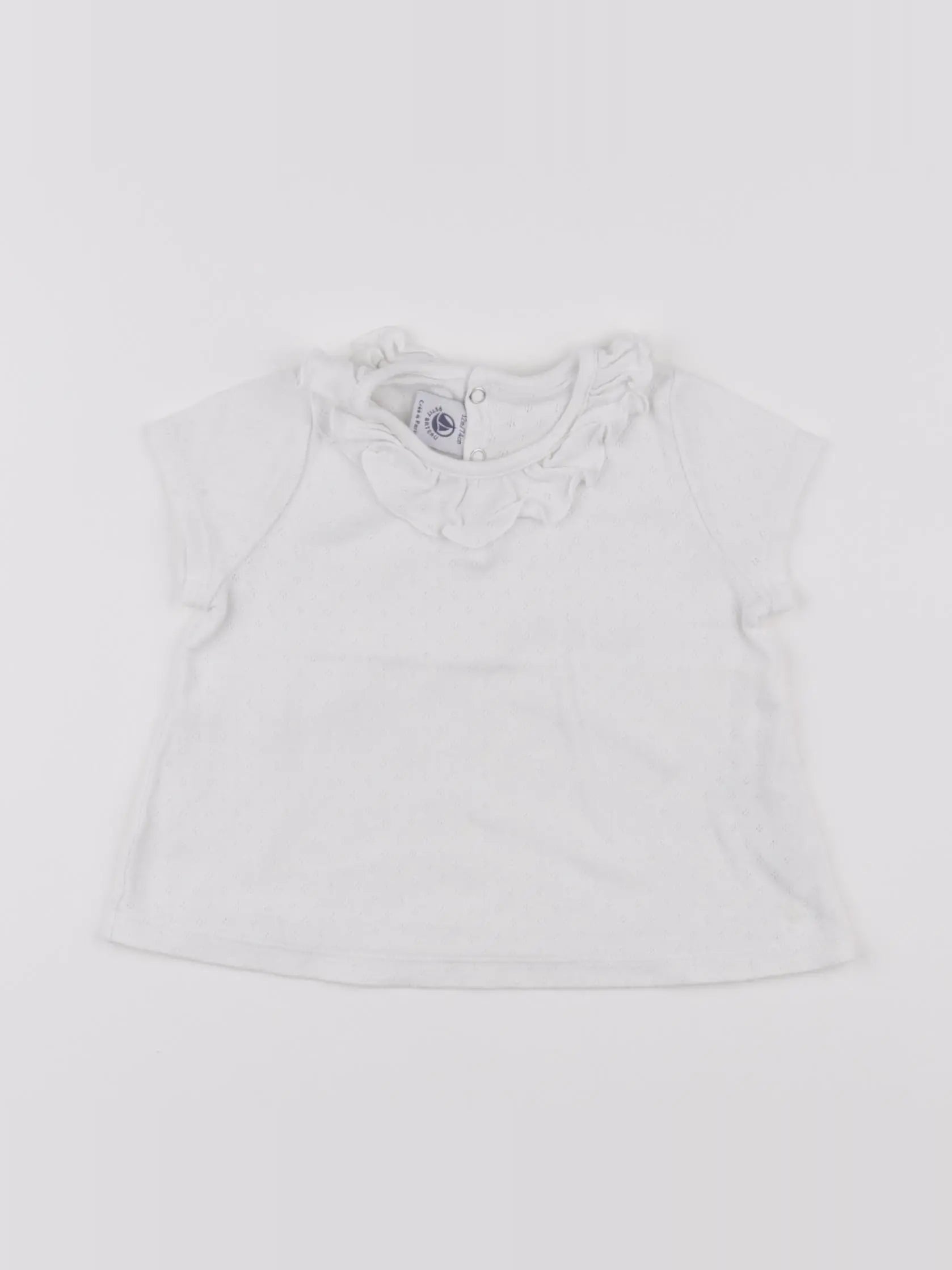 Petit Bateau - tee-shirt blanc - 12 mois