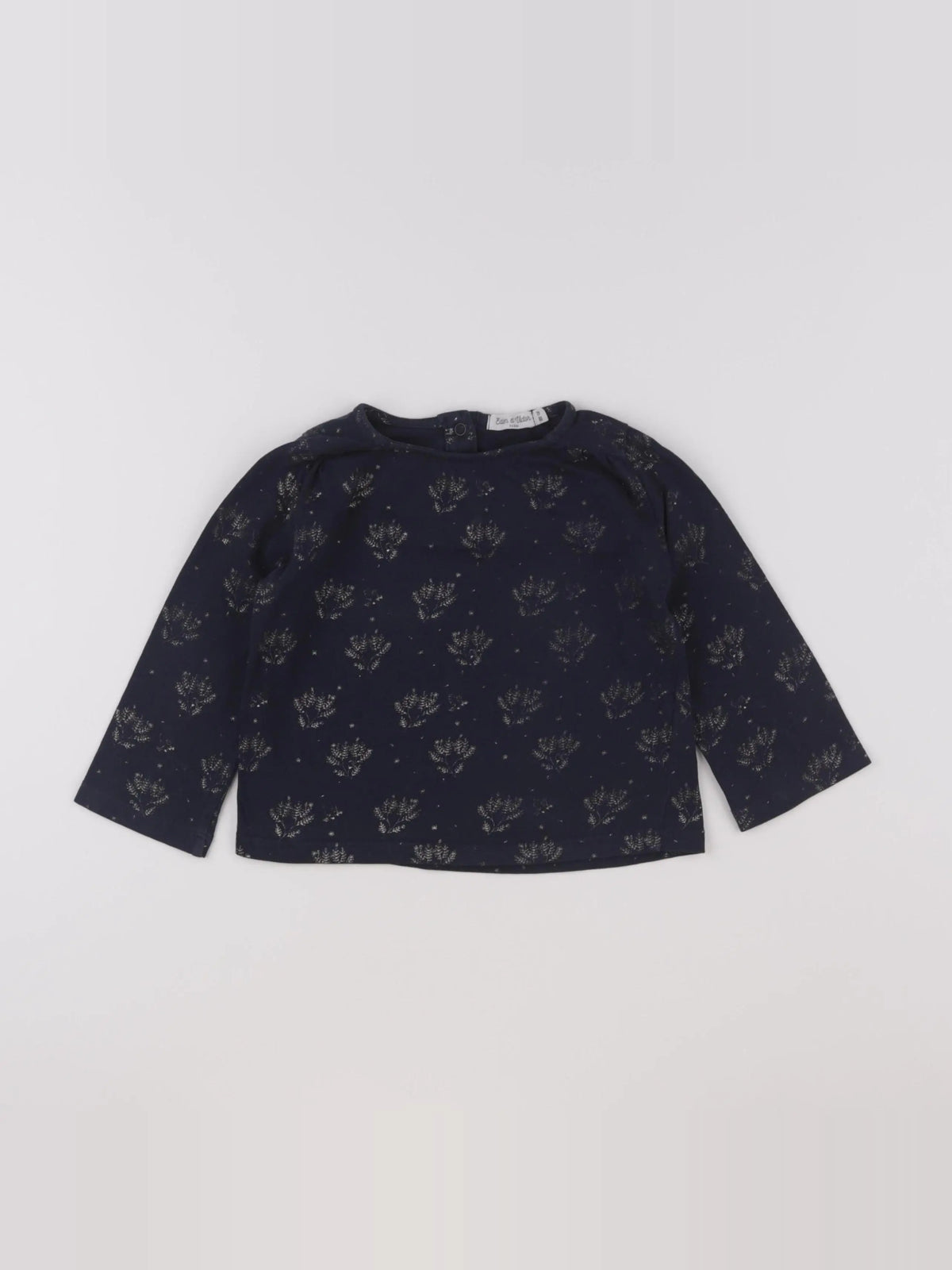 Eden & Victor - tee-shirt bleu, or - 2 ans