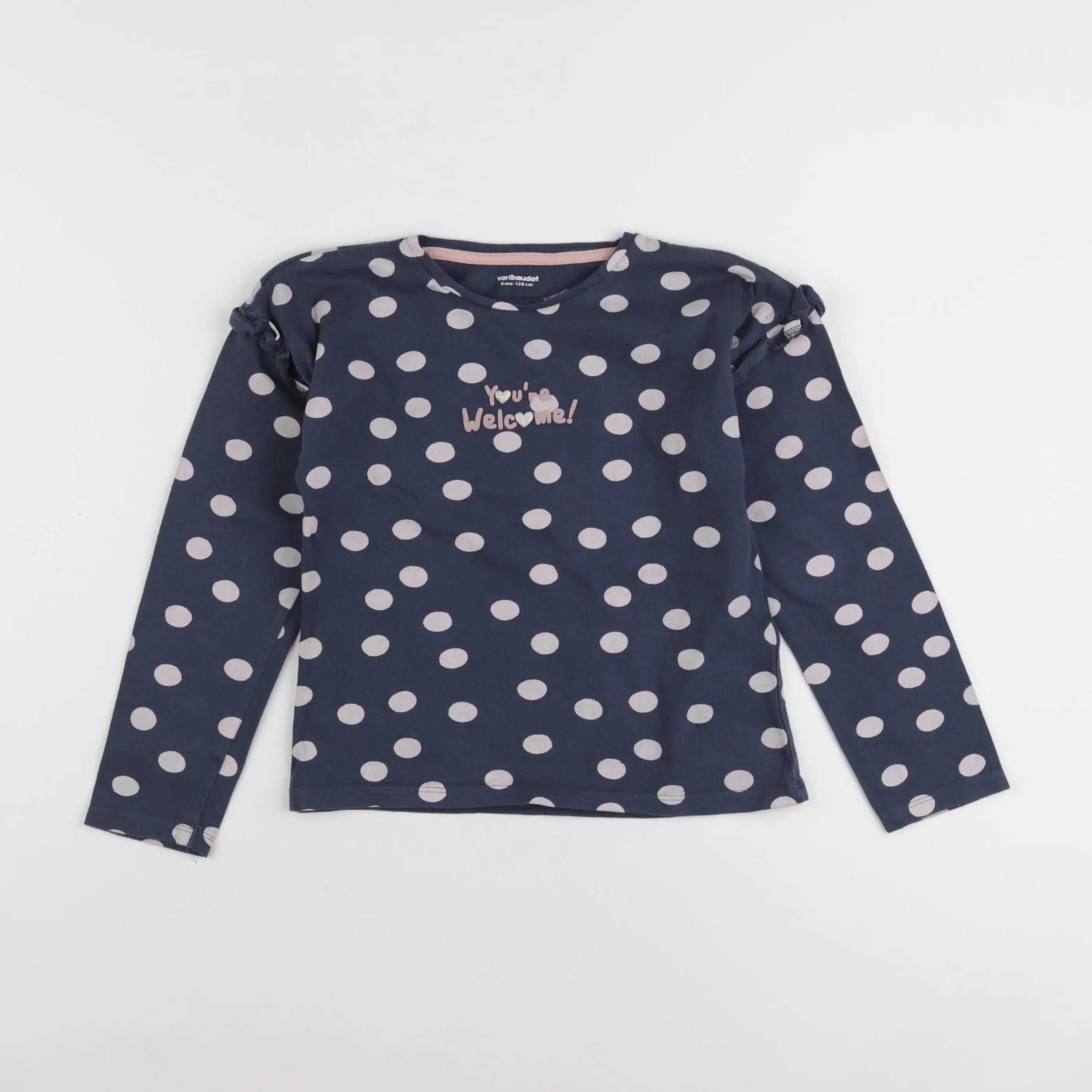 Vertbaudet - tee-shirt bleu - 8 ans
