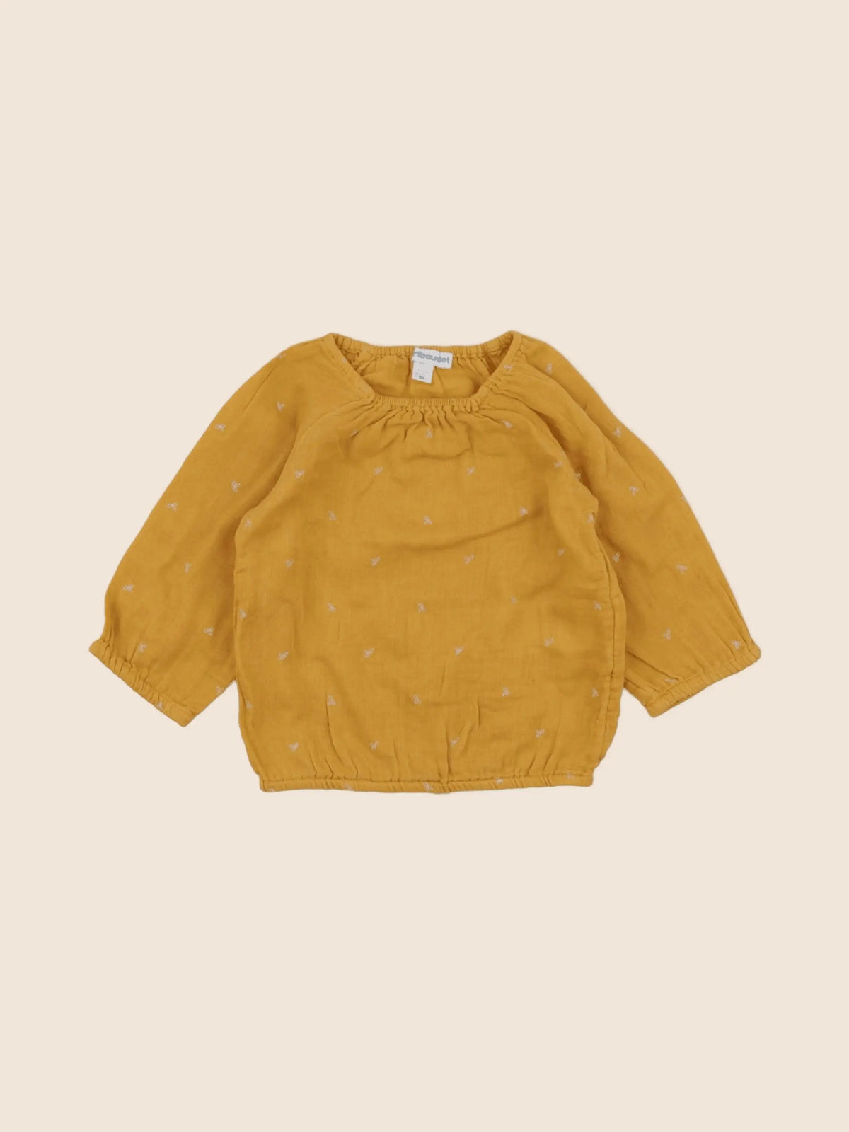 Vertbaudet - blouse jaune - 9 mois