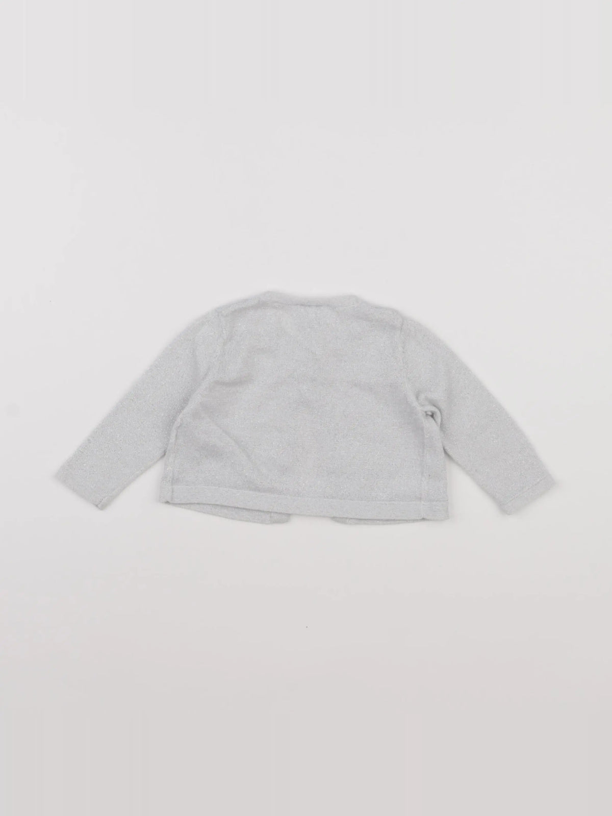 Petit Bateau - gilet gris, argent - 6 mois