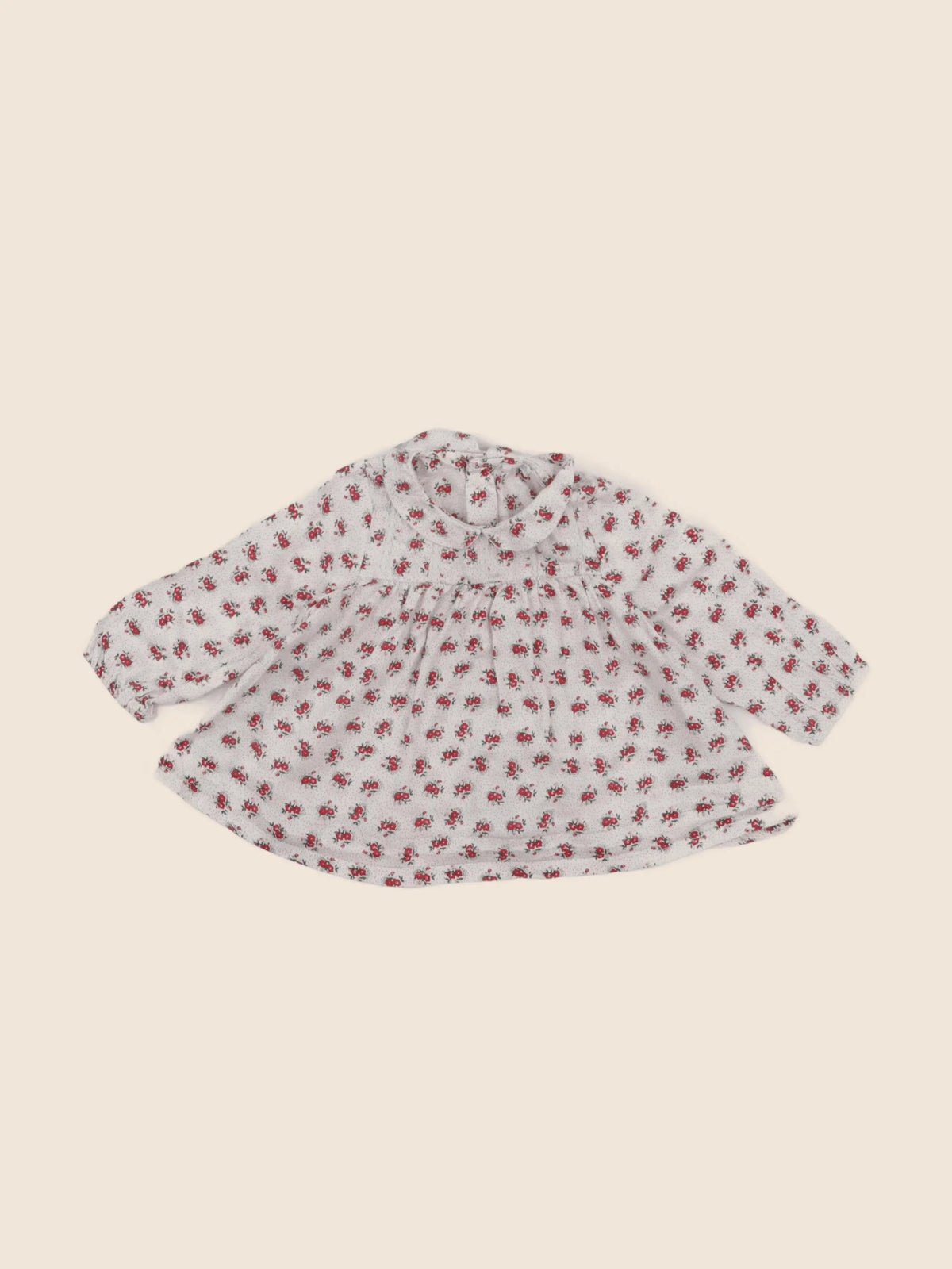 Boutchou - blouse beige, rouge - 6 mois