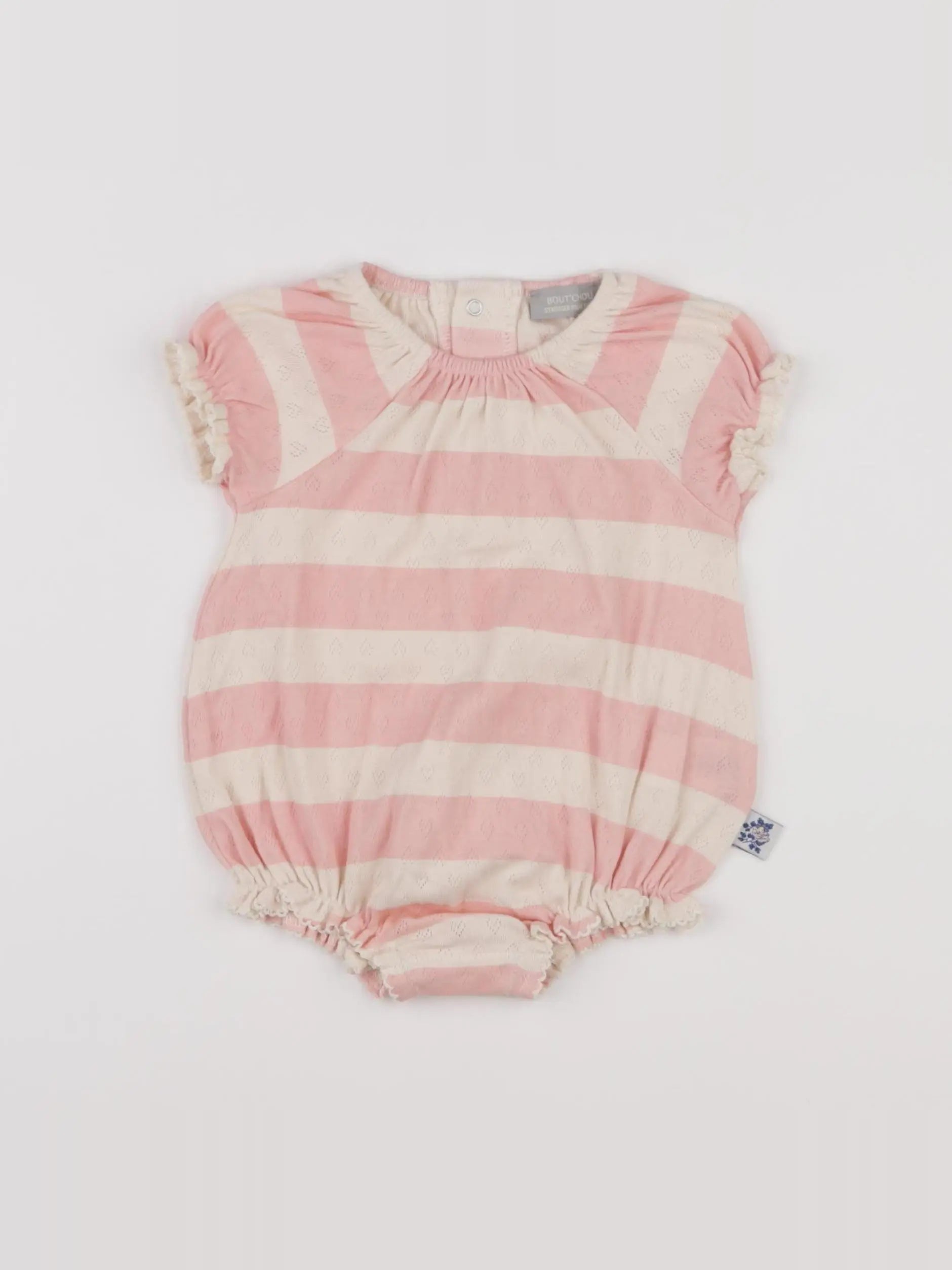 Boutchou - combinaison beige, rose - 6 mois