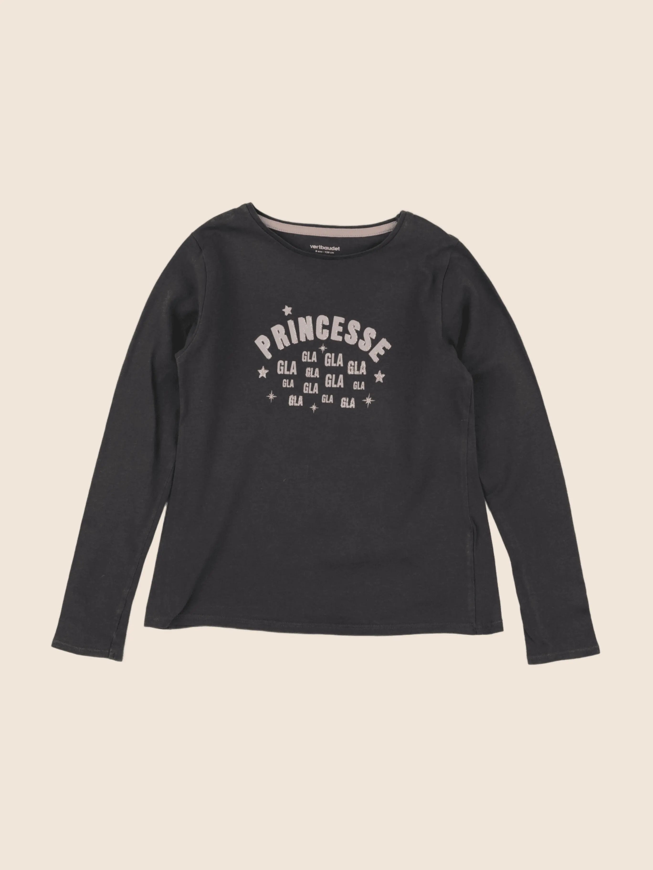 Vertbaudet - tee-shirt gris - 8 ans
