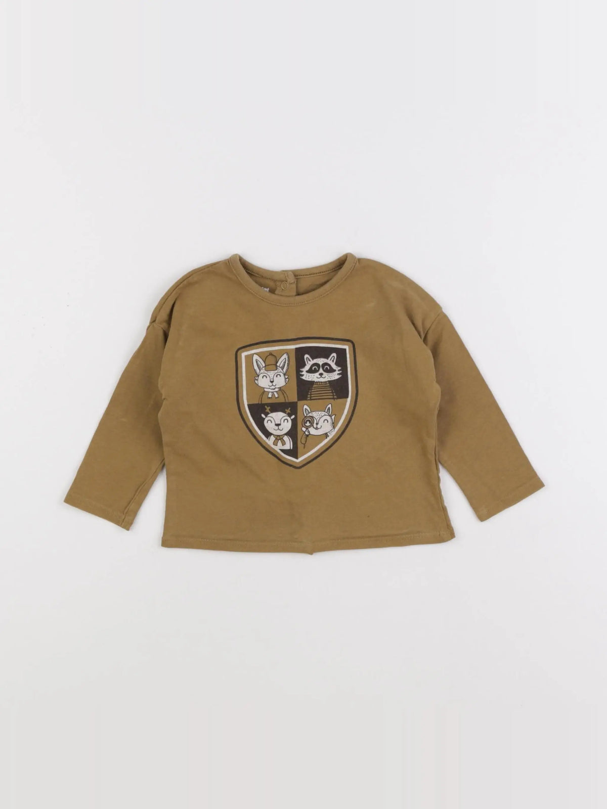 Vertbaudet - tee-shirt marron - 6 mois