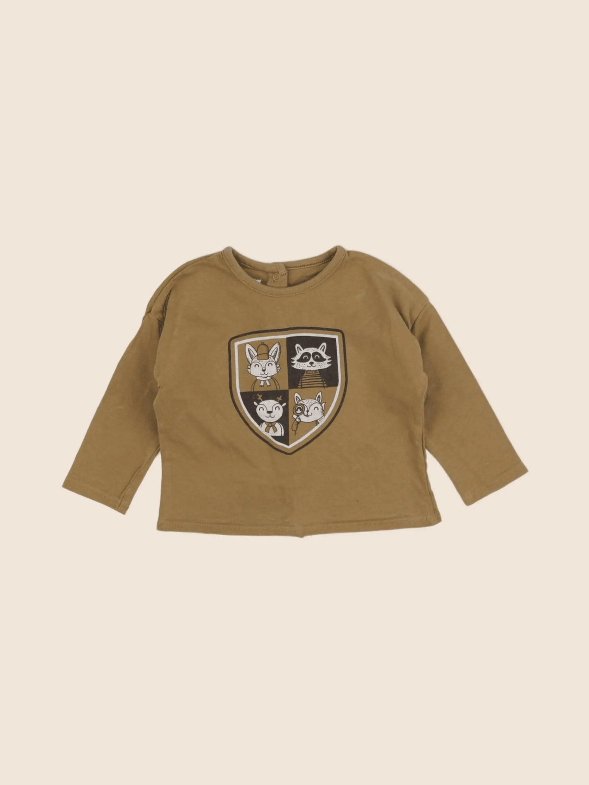 Vertbaudet - tee-shirt marron - 6 mois