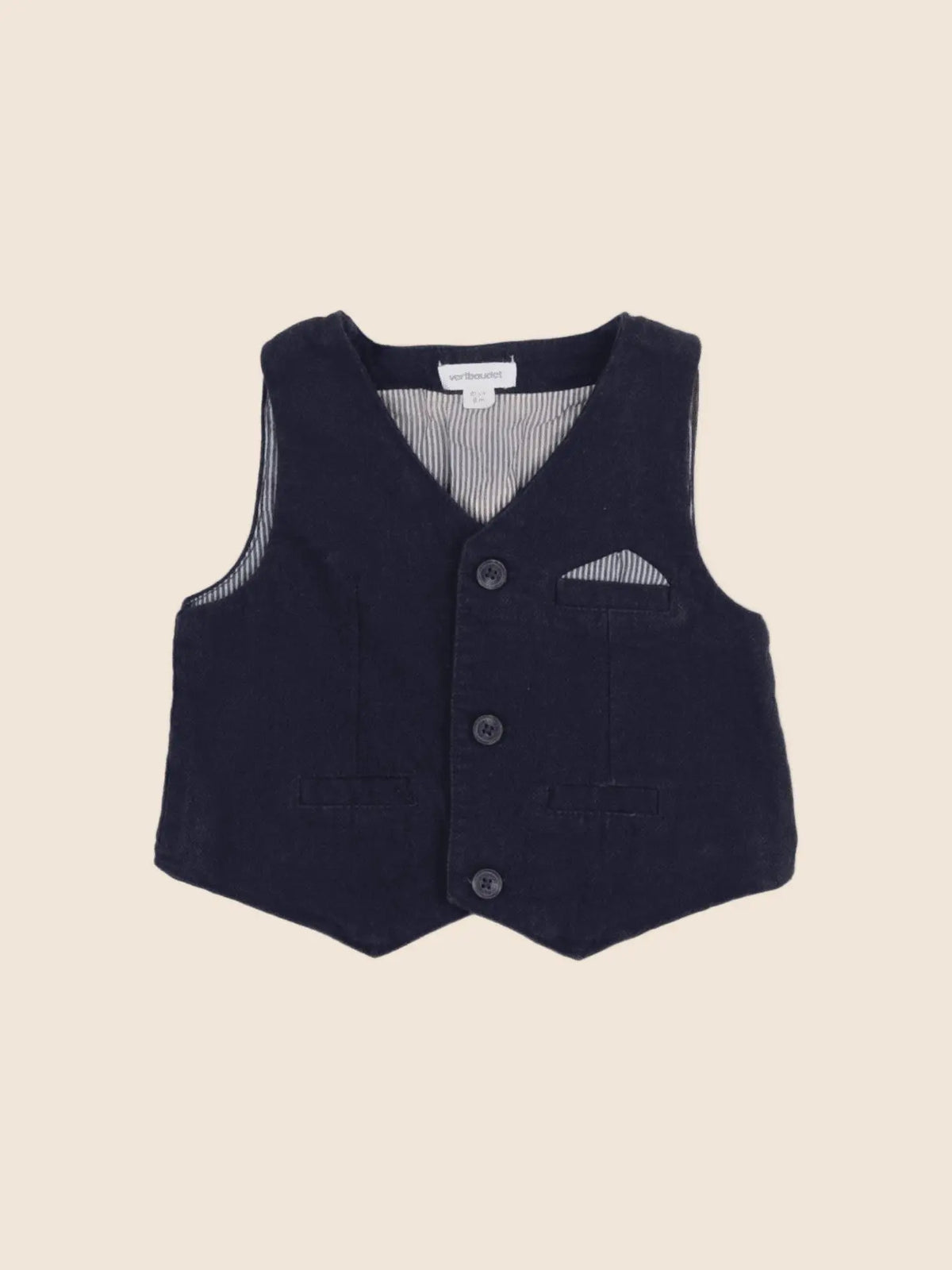 Vertbaudet - gilet bleu - 6 mois