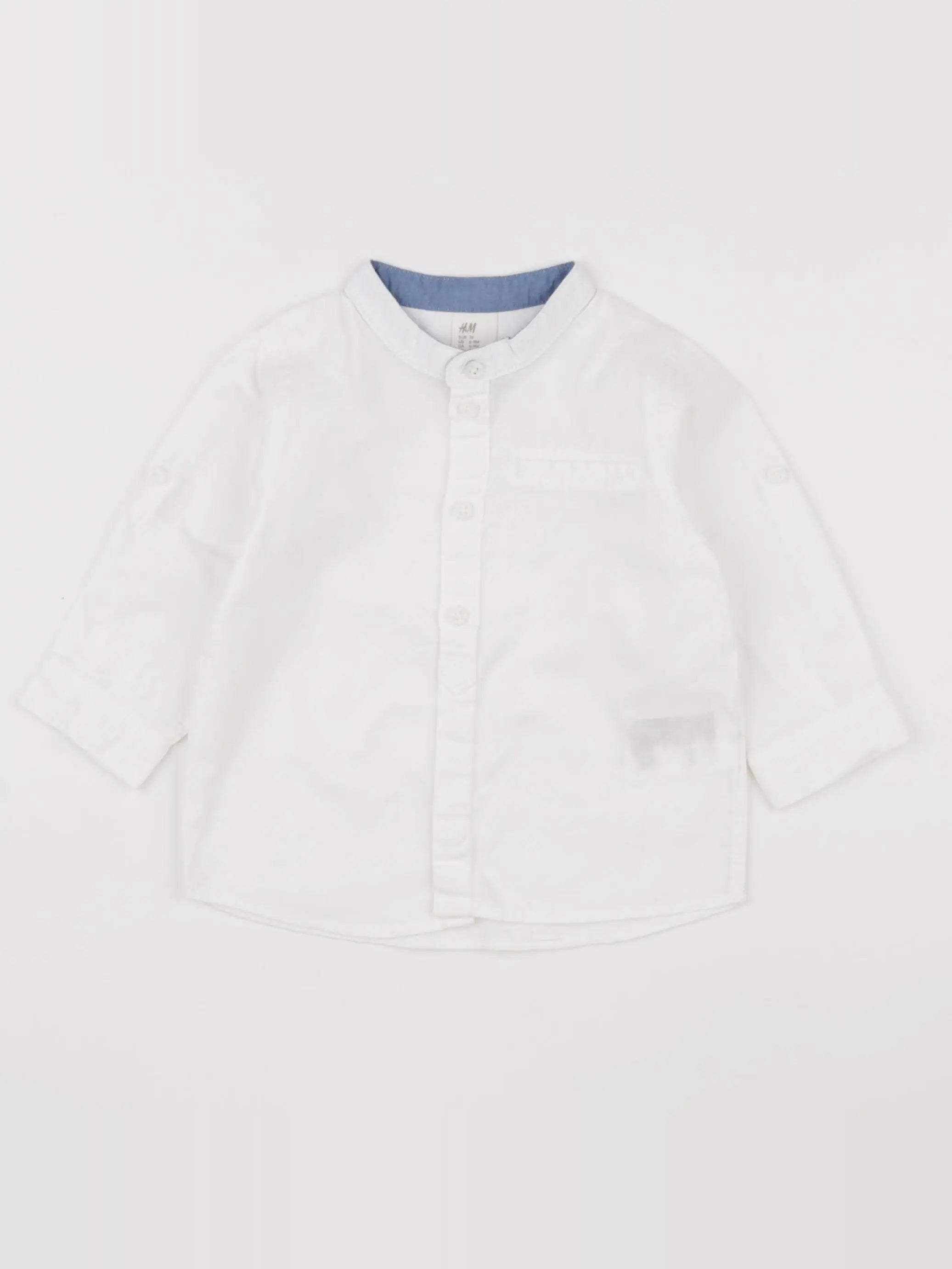 H&M - chemise blanc - 6/9 mois