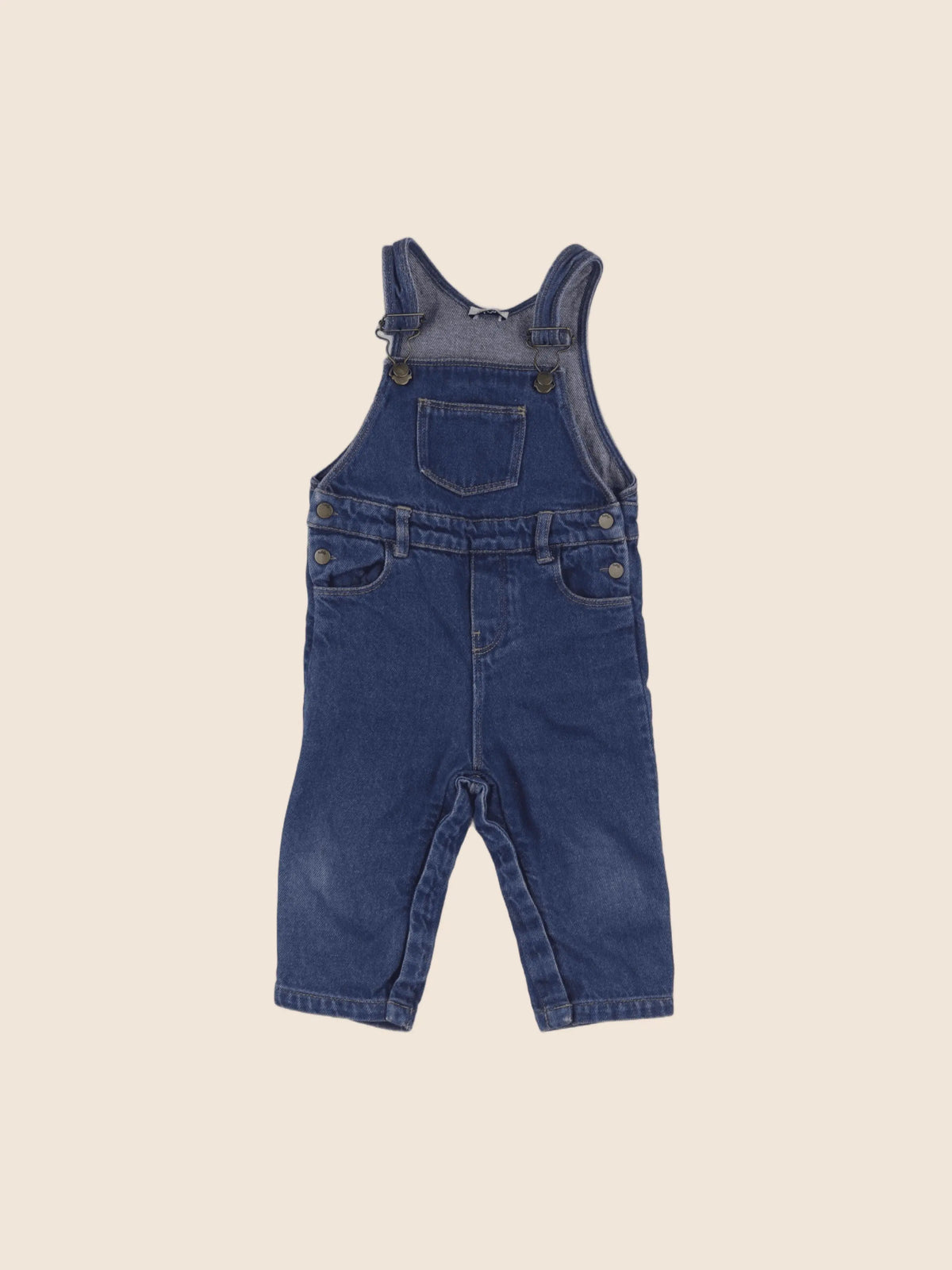Natalys - salopette bleu - 12 mois